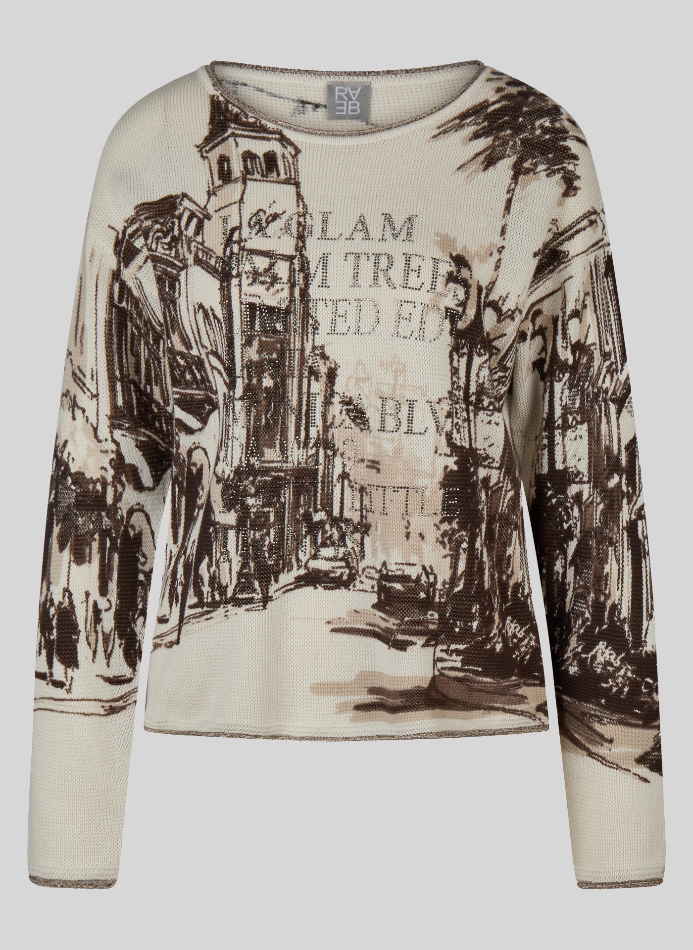 Rabe Strickpullover mit All-Over Print