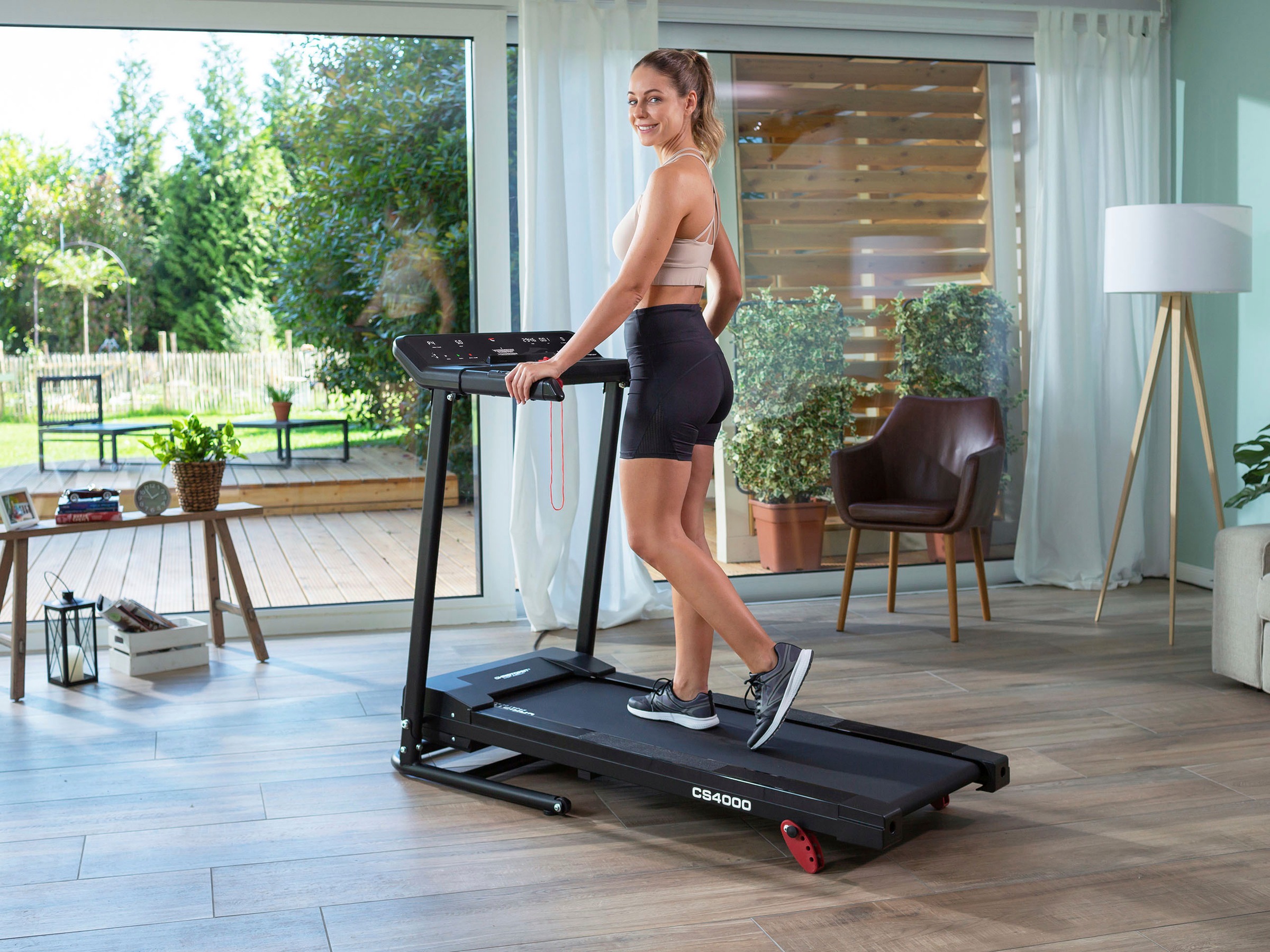 Christopeit Sport® Laufband »CS 4000 mit Gestensteuerung«, (mit Ausklappautomatik Soft-Drop-System und Tablet-Halterung), bis max. 12 km/h, klappbar
