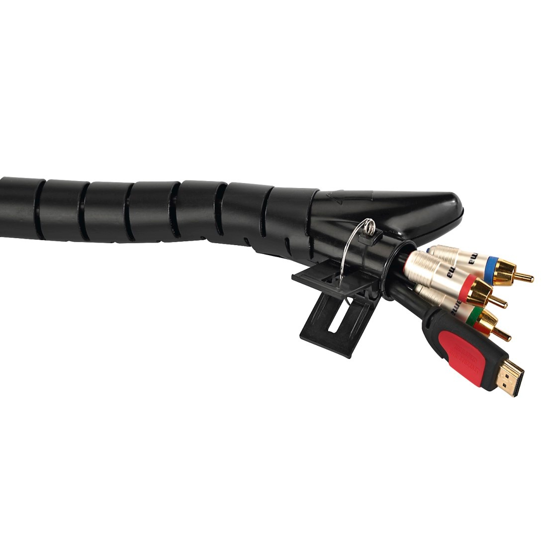 Hama Kabelführung »Flexibler Spiral-Kabelschlauch mit Einzieh-Werkzeug, 20 mm, 2,5 m«, Mit Einzieh-Werkzeug