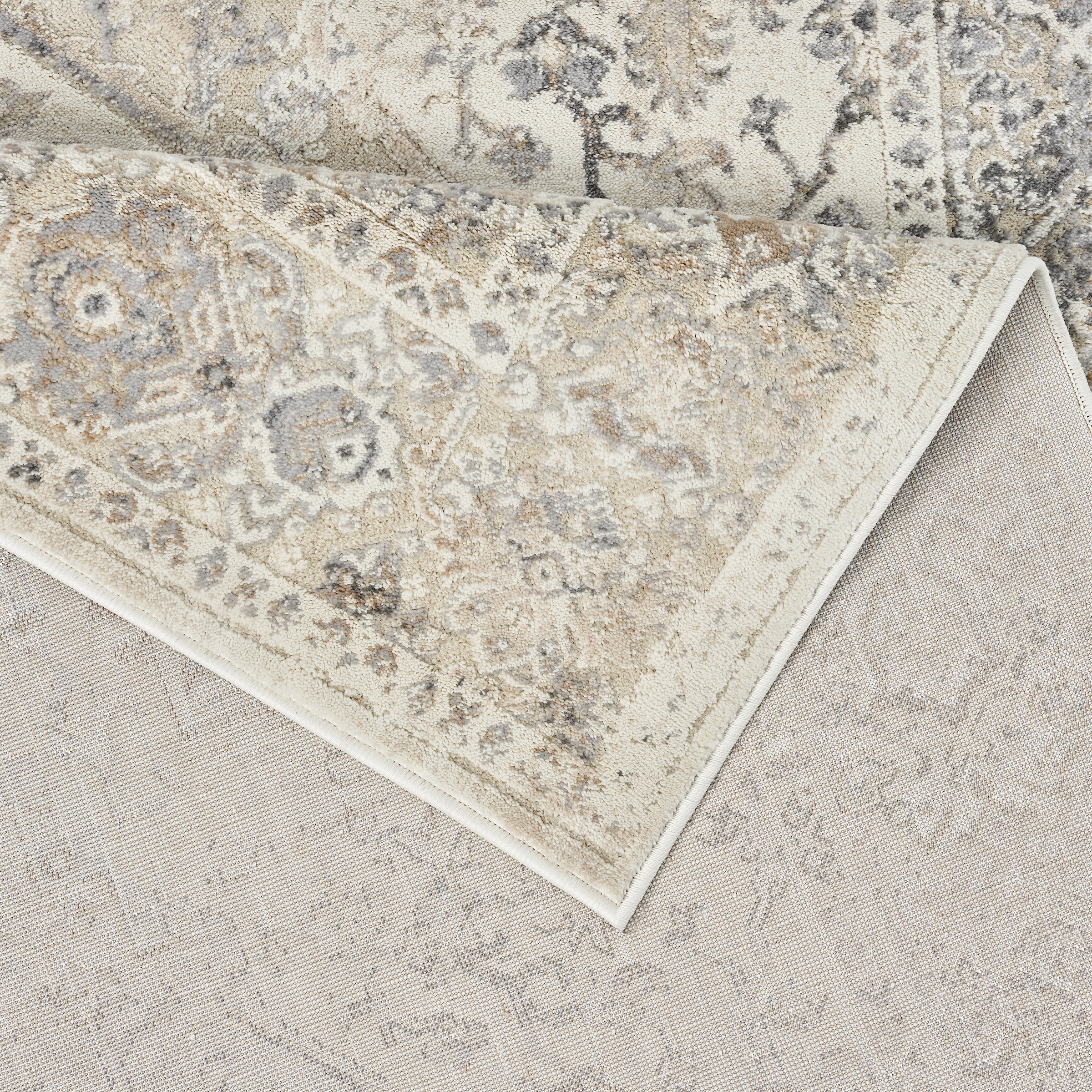 my home Teppich »Kylan, Hoch-Tief-Struktur, dezenter Glanz« rechteckig 9 mm Höhe Schrumpf-Garn-Effekt, im Vintage-Look, dichte Qualität, Wohnzimmer