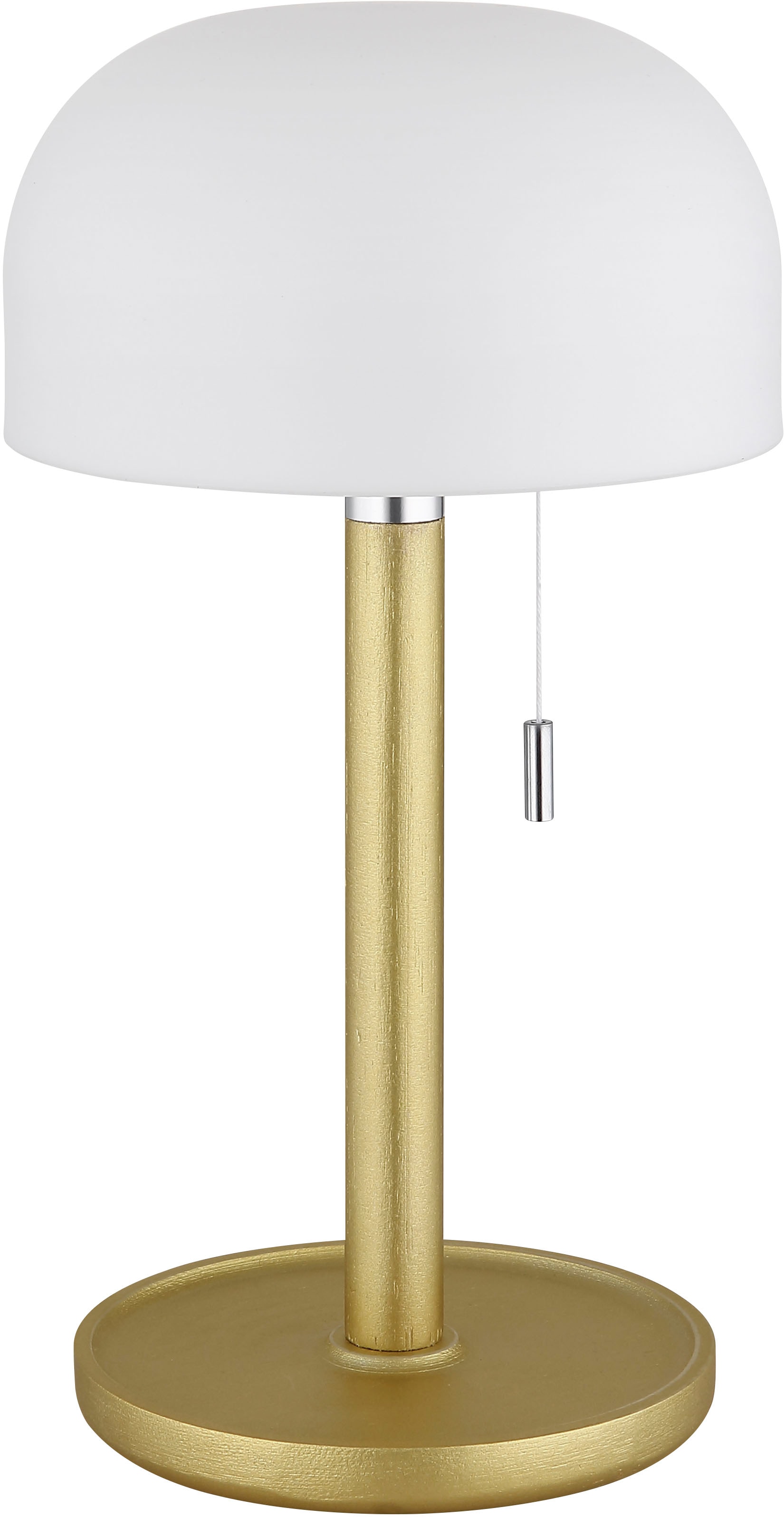 GLOBO LIGHTING LED Tischleuchte »NORMAN« LED-Modul 1 Stk. warmweiß - kaltweiß Akkutischleuchte auch für draußen, Zugschalter Kordel, Akkulampe