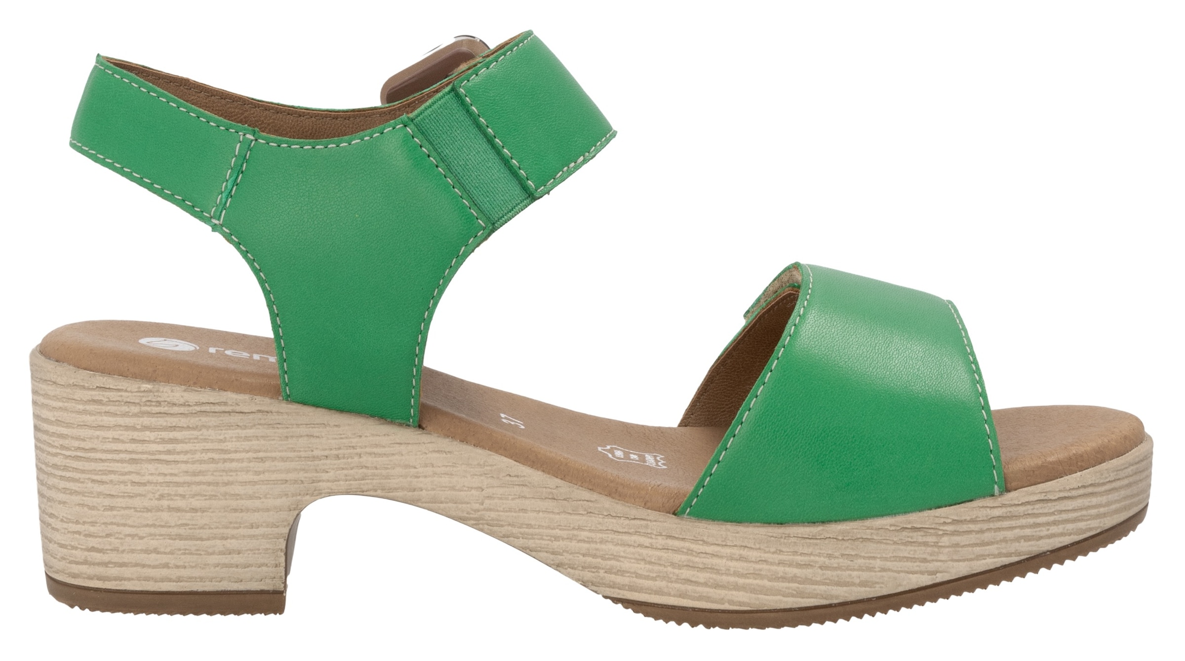 Remonte Sandalette, Blockabsatz, Sommerschuh, Sandale mit Klettverschlüssen