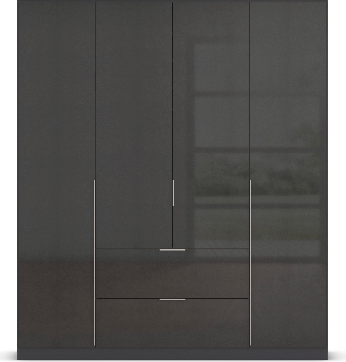 rauch Drehtürenschrank »Kleiderschrank Schrank Garderobe AGORDO mit Dekor- oder Hochglanzfront«, (in zwei Griff-Farben mit Dekor- oder Hochglanzfront), mit Außenschubkästen, in 6 Breiten und 2 Höhen MADE IN GERMANY