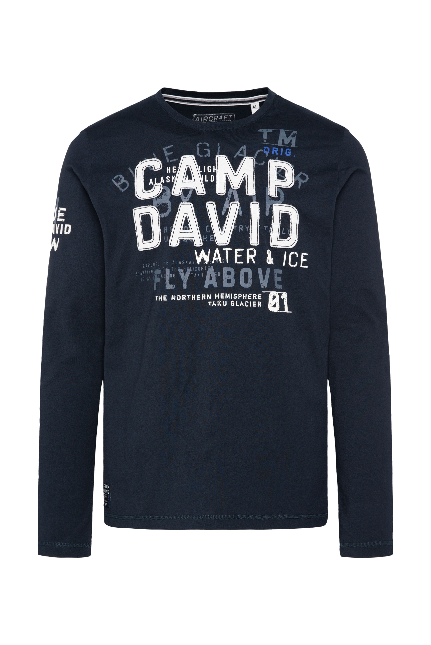 CAMP DAVID Langarmshirt, mit mehreren Prints