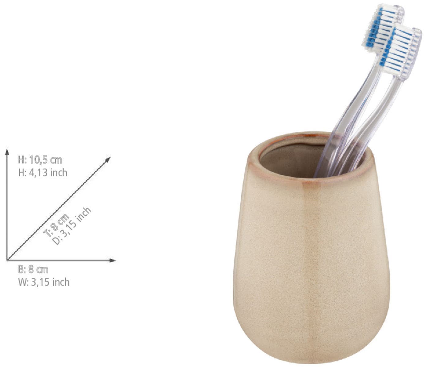 WENKO Badaccessoire-Set »Sirmione« Seifenspender und Zahnputzbecher, Keramik mit individueller Glasur