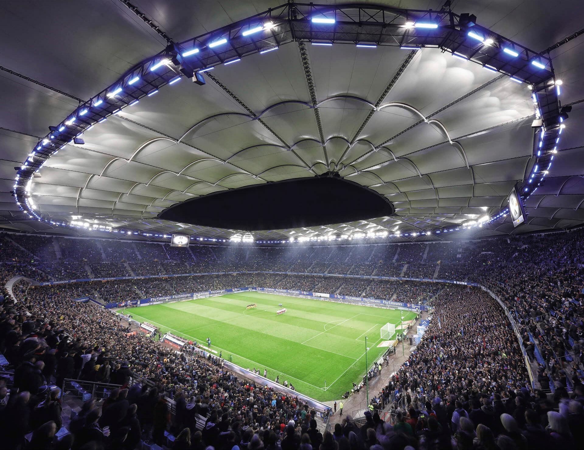 im Vliestapete Wall-Art kaufen »Hamburger SV Stadion bei Nacht« bequem