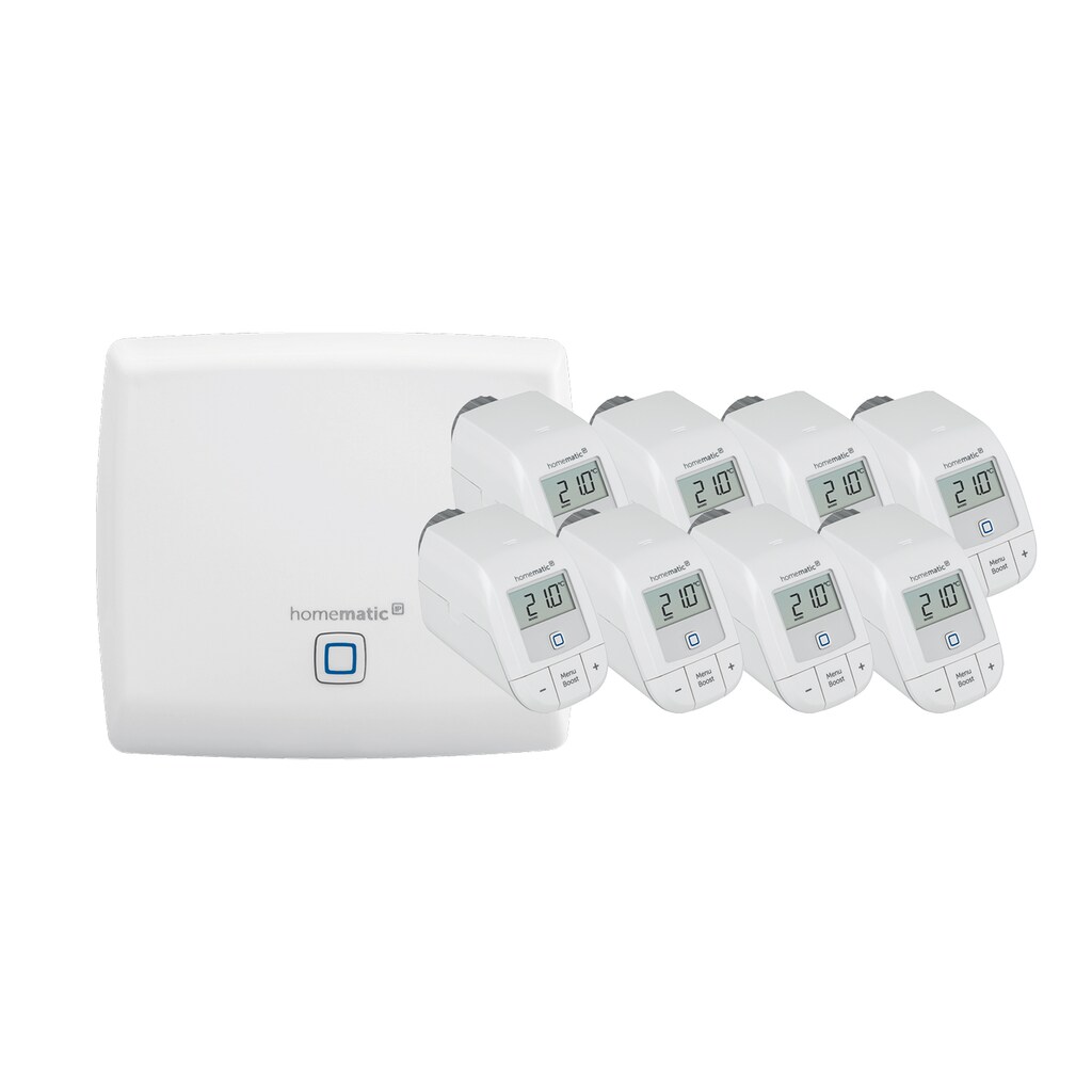 Homematic IP Heizkörperthermostat »SET: Access Point + 8St. heizkörperthermostat basic«