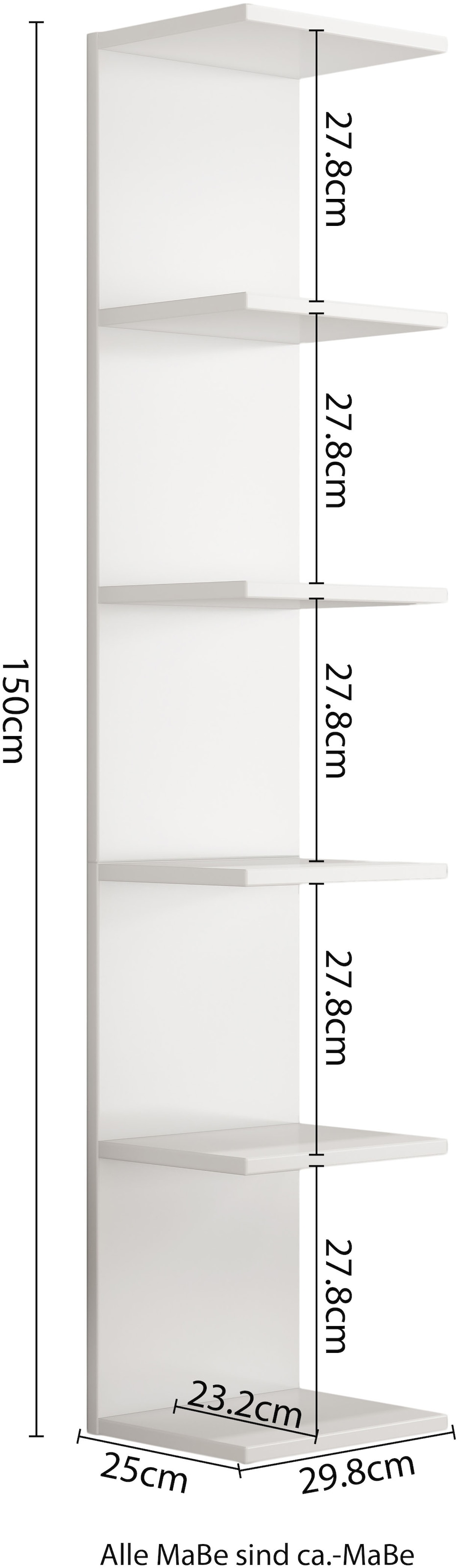 OTTO home Wandregal »Moid« dekorativer Stauraum, Wandmontage