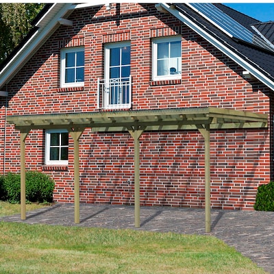 Carport Anbau an Hauswand