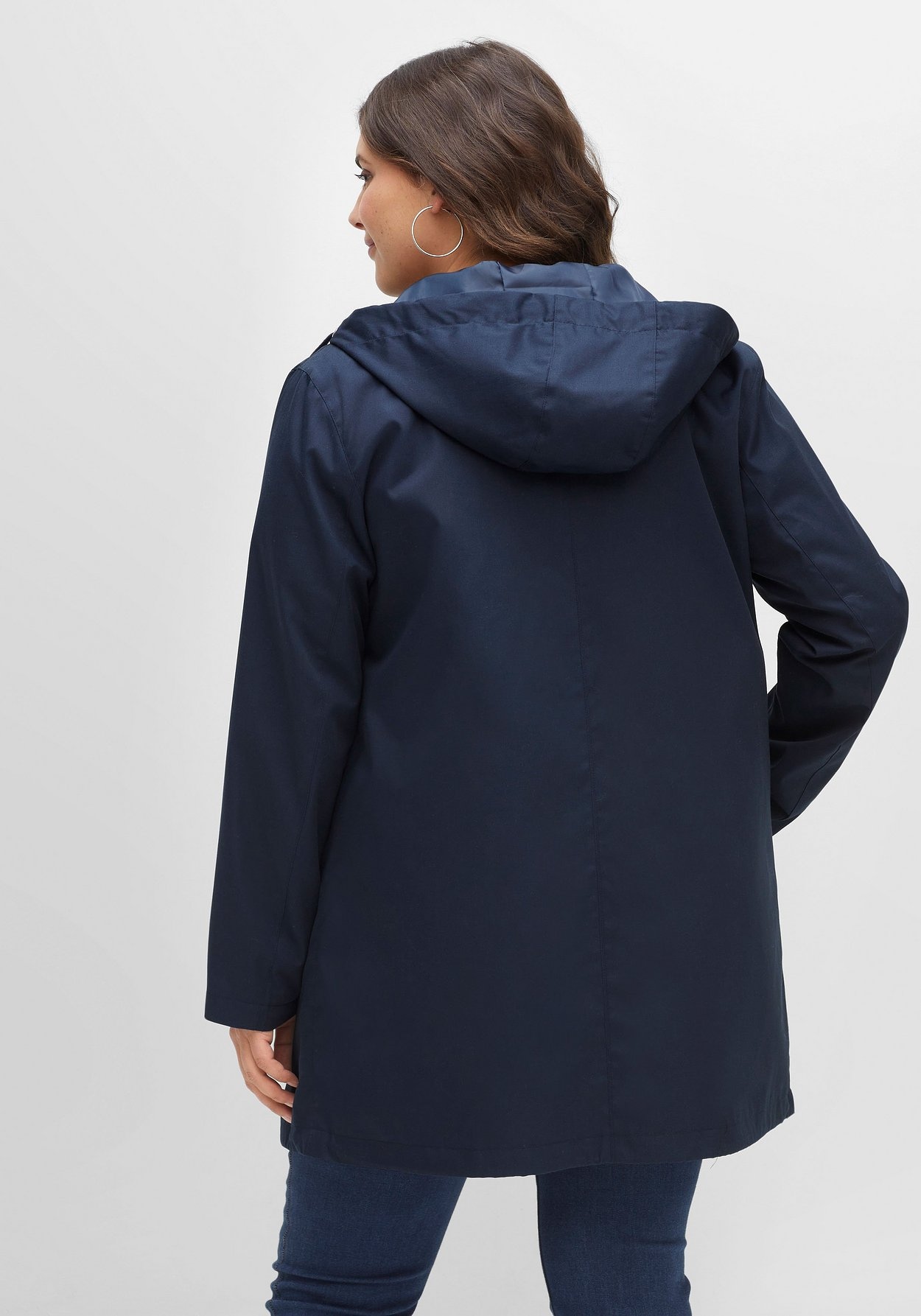 Sheego Outdoorjacke »Kapuzenjacke in A-Linie, mit Kapuze und Tunnelzug«