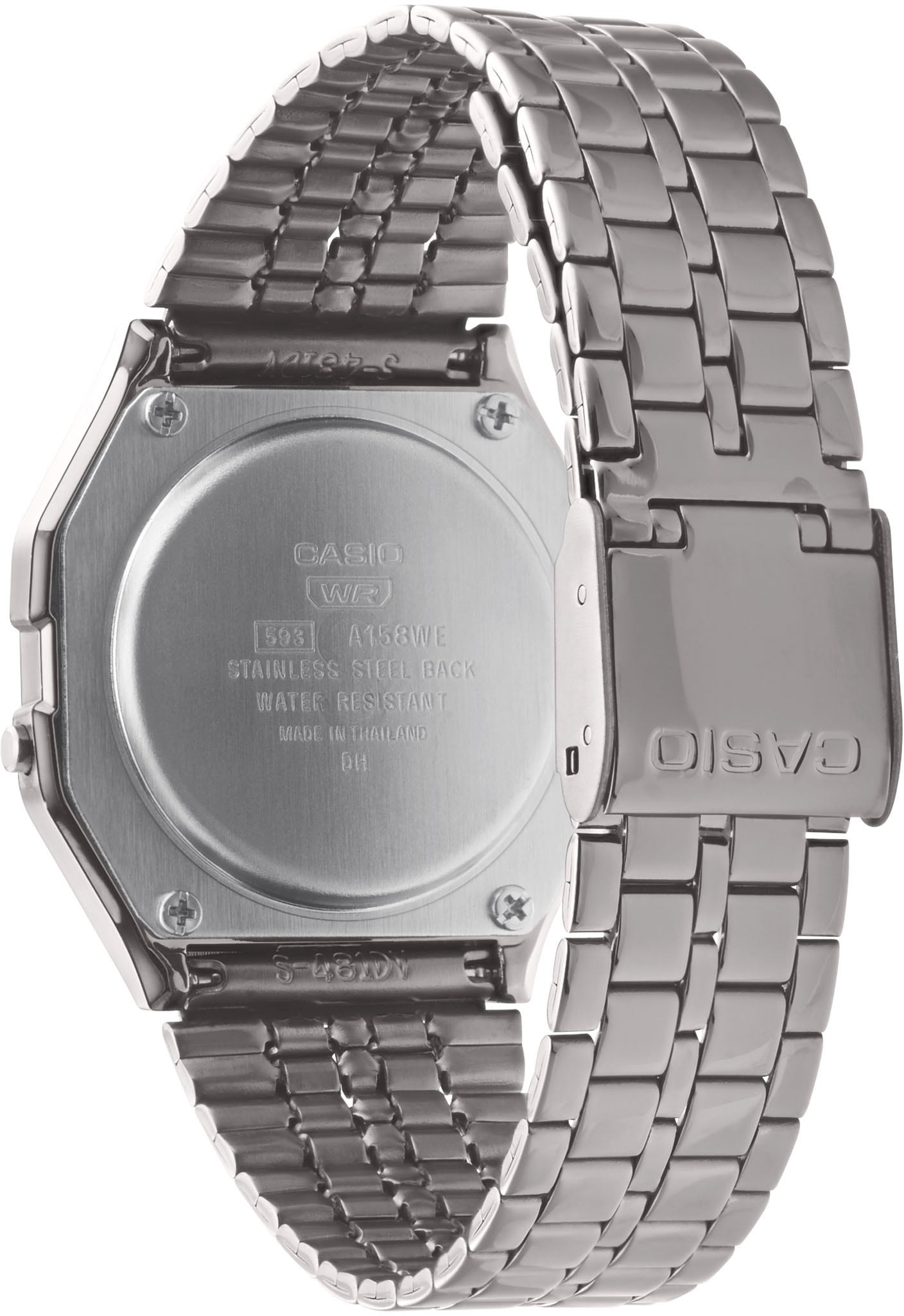 CASIO VINTAGE Chronograph, Quarzuhr, Armbanduhr, Damenuhr, Herrenuhr, Digitaluhr,Edelstahlarmband