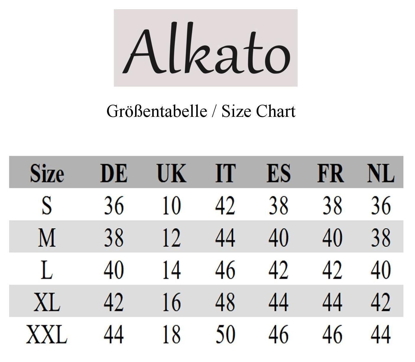 ALKATO Langarmshirt »Damenshirt Alkato Damen Langarm Shirt mit O-Ausschnitt«