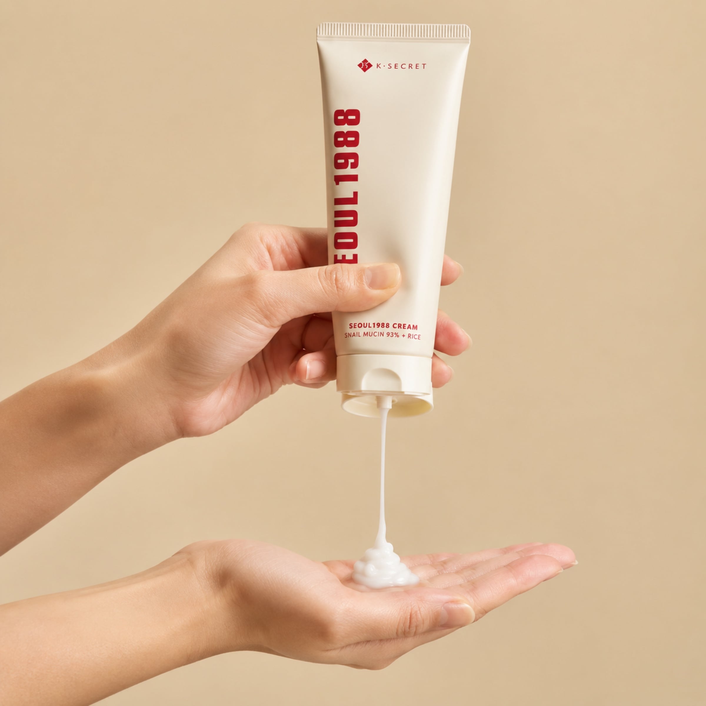 K-Secret Feuchtigkeitscreme »KSECRET Seoul 1988 Cream: Snail Mucin 93% + Rice« Feuchtigkeitscreme, für die tägliche Gesichtspflege, mit Creme-Textur