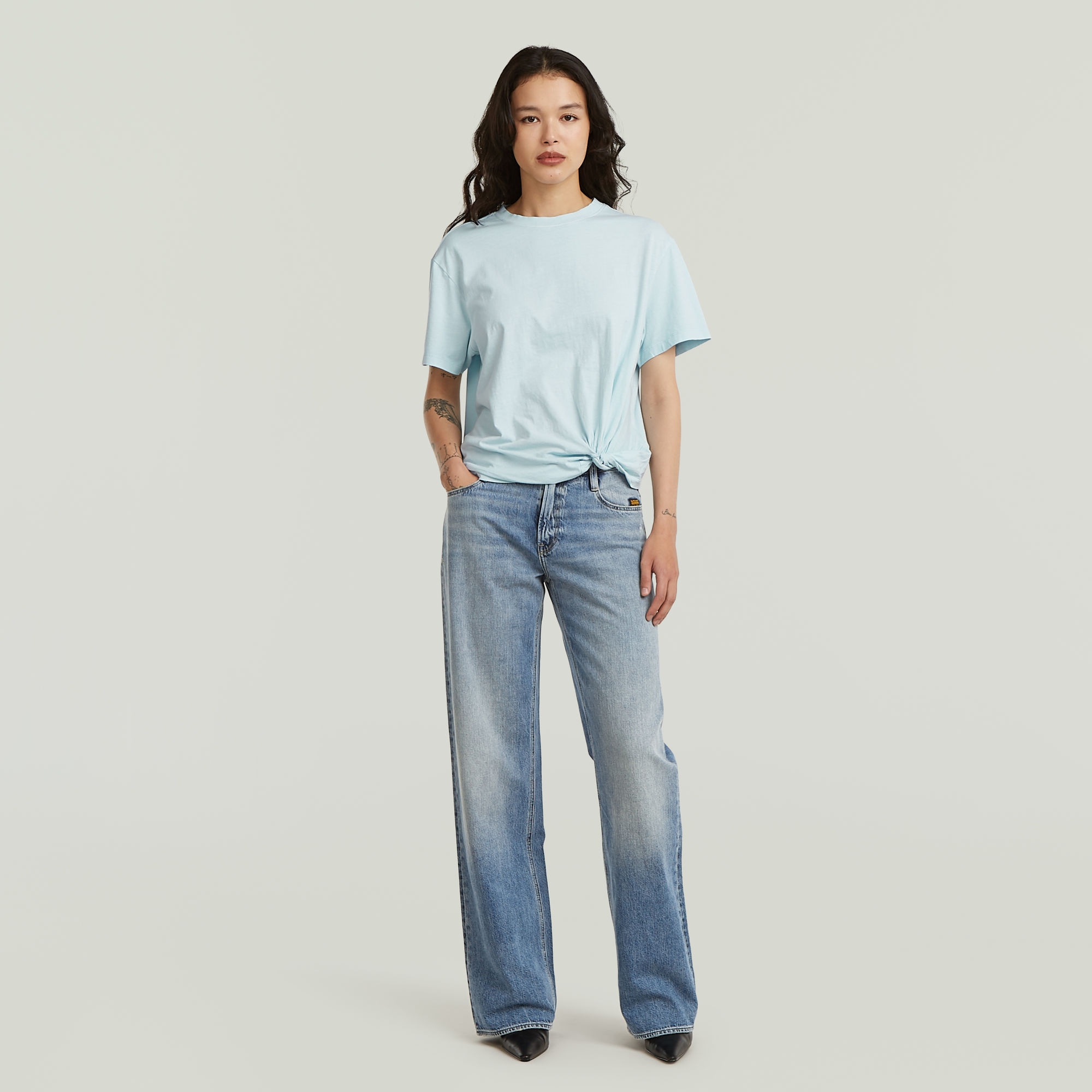 G-STAR T-Shirt »Relaxed Knot« mit Knotendetail, Rundhalsform