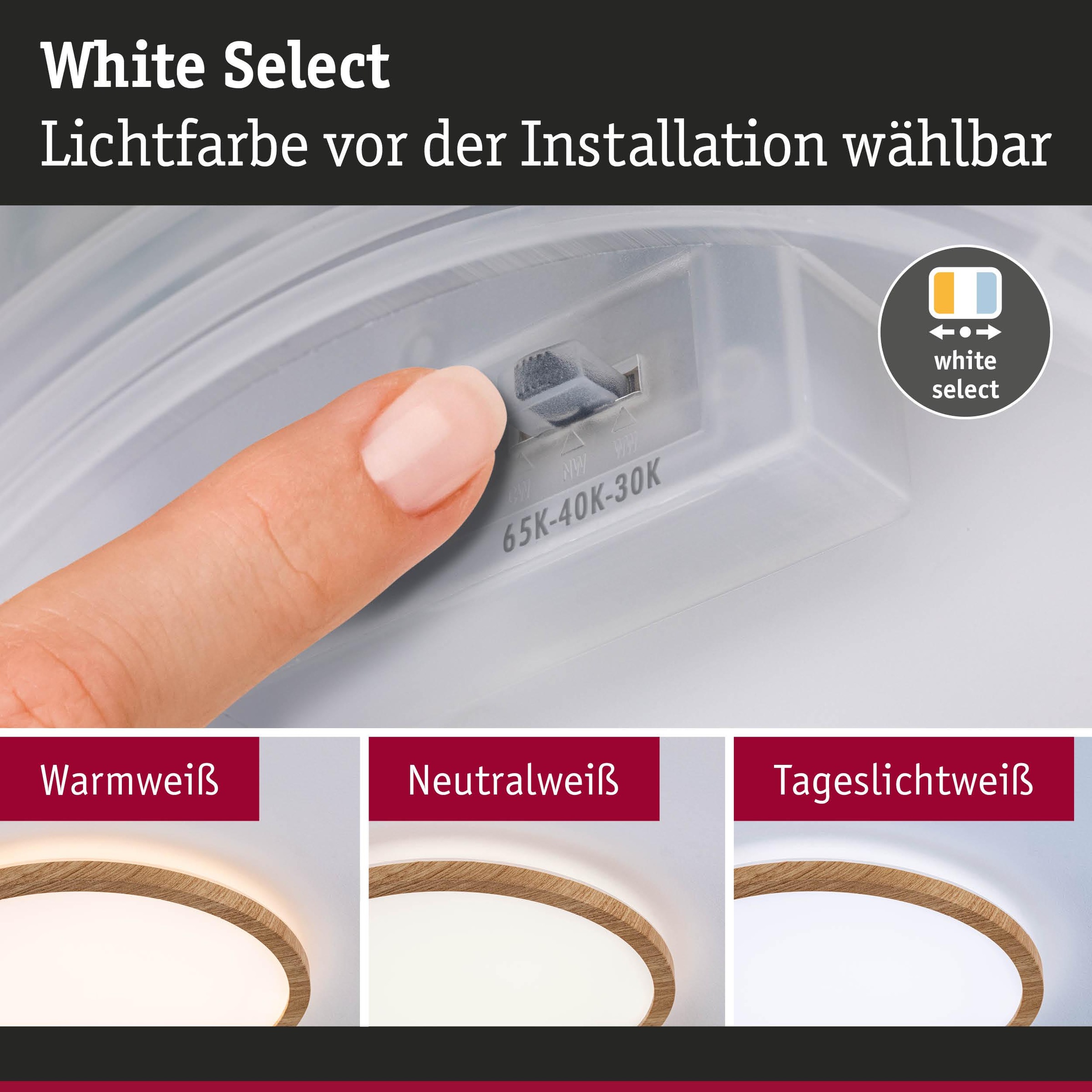 Paulmann LED Panel »Atria Shine 3000K IP44 White Select rund« LED-Modul 1 Stk. Tageslichtweiß Farbwechsler, Farbsteuerung