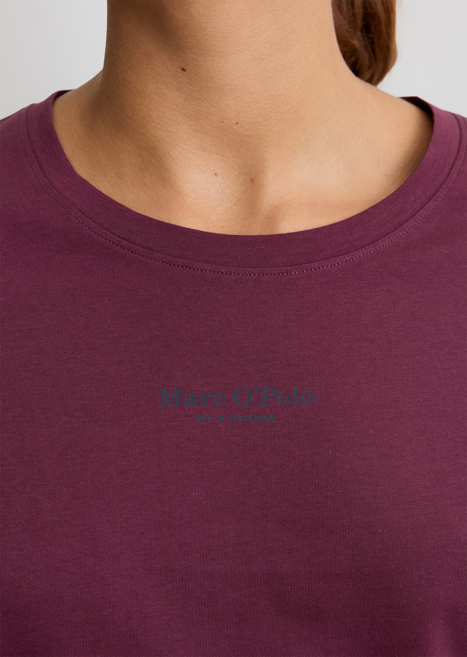 Marc O'Polo Langarmshirt, Rundhalsausschnitt, langärmelig, leicht