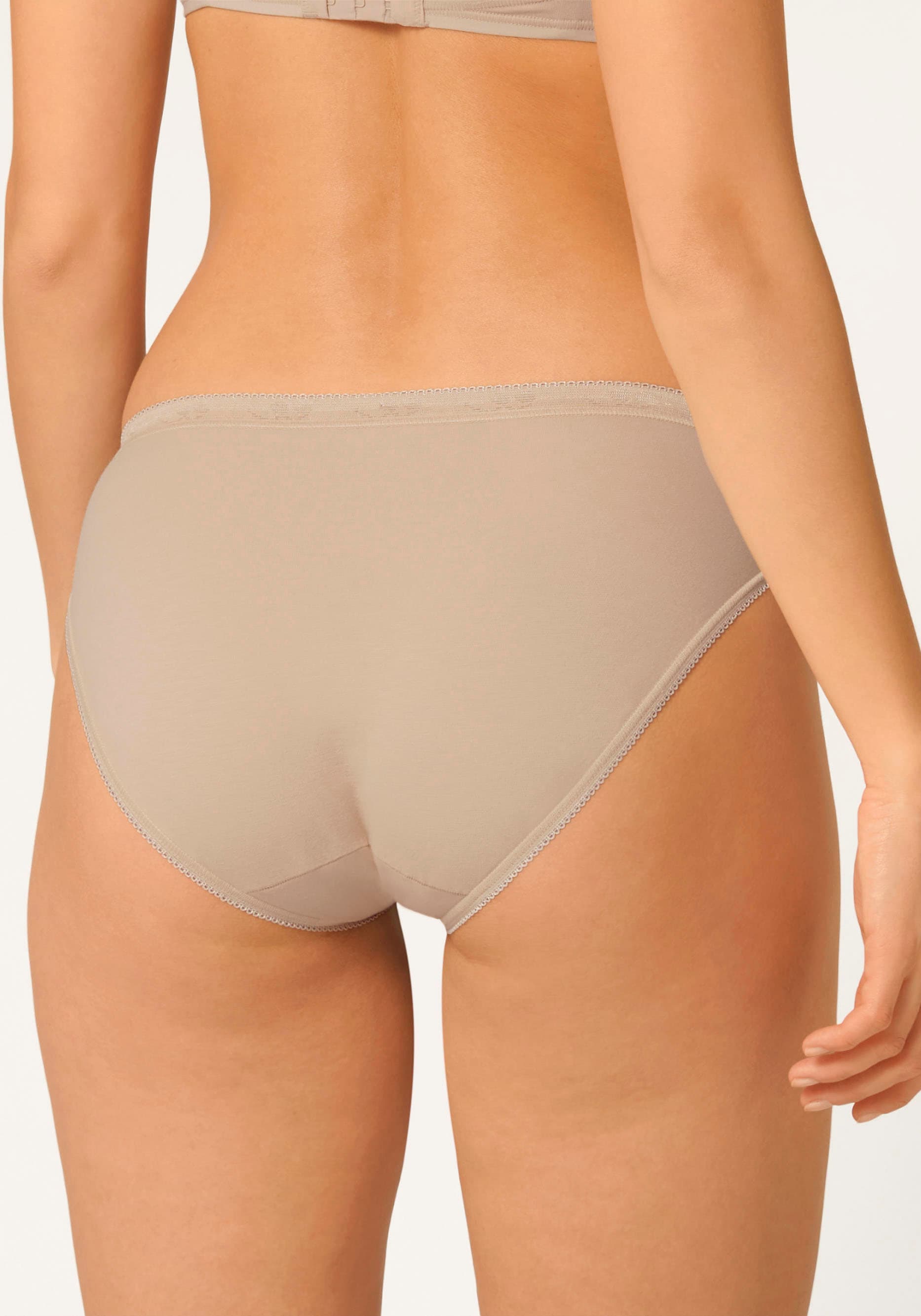 sloggi Jazz-Pants Slips »Basic+ Tai 2P«, (2er Pack), mit elastischer Mäusezähnchenkante