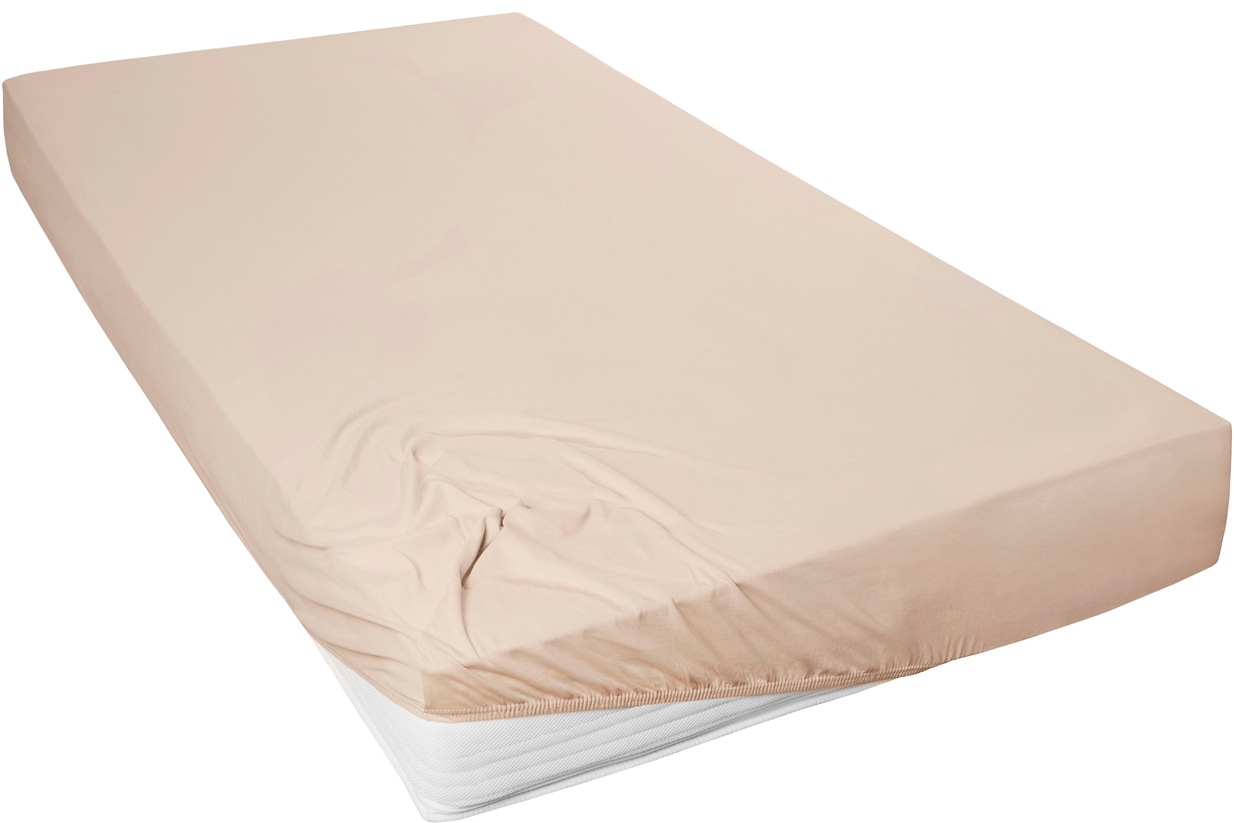 Primera Spannbettlaken "Mako-Feinjersey Spannbetttuch" Geeignet für Standardmatratzen bis 22 cm, 100% Baumwolle