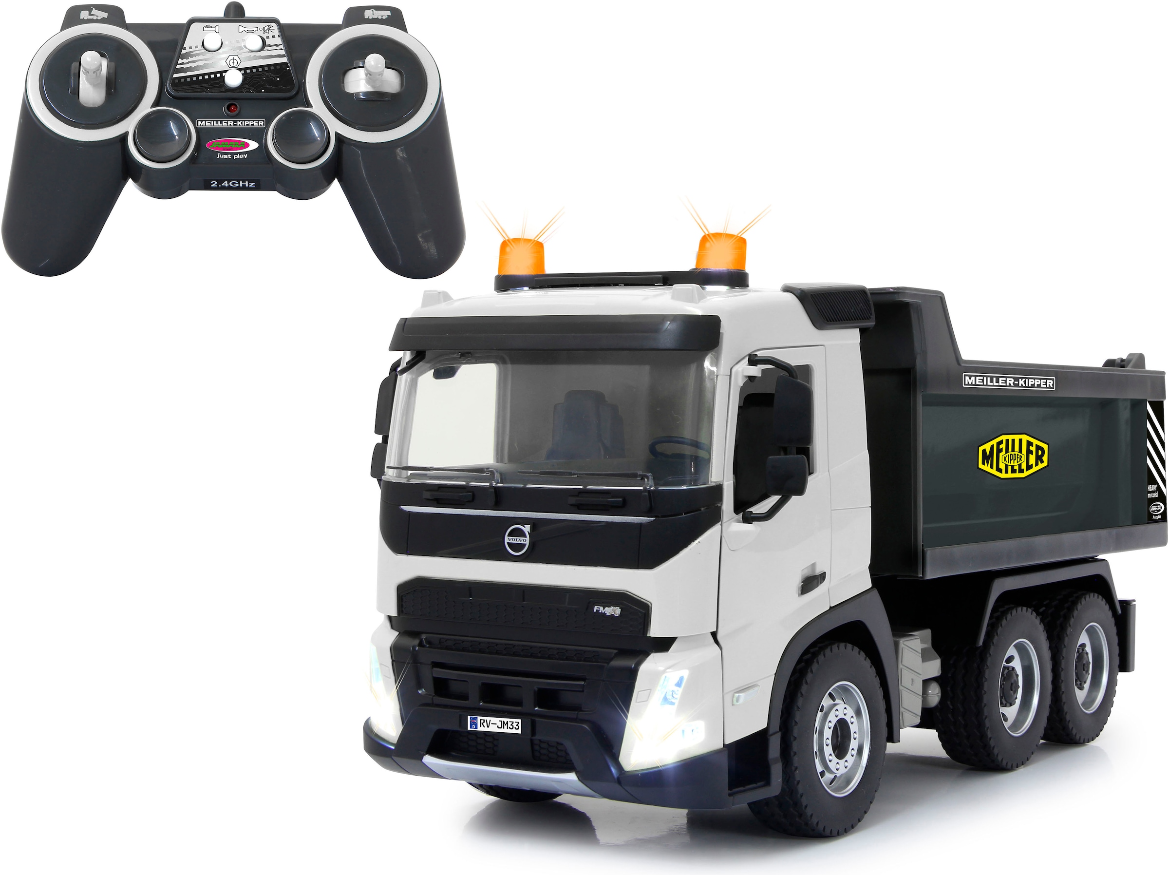 Jamara RC-Auto »Muldenkipper Volvo FMX Meiller 2,4GHz«, mit LED Beleuchtung