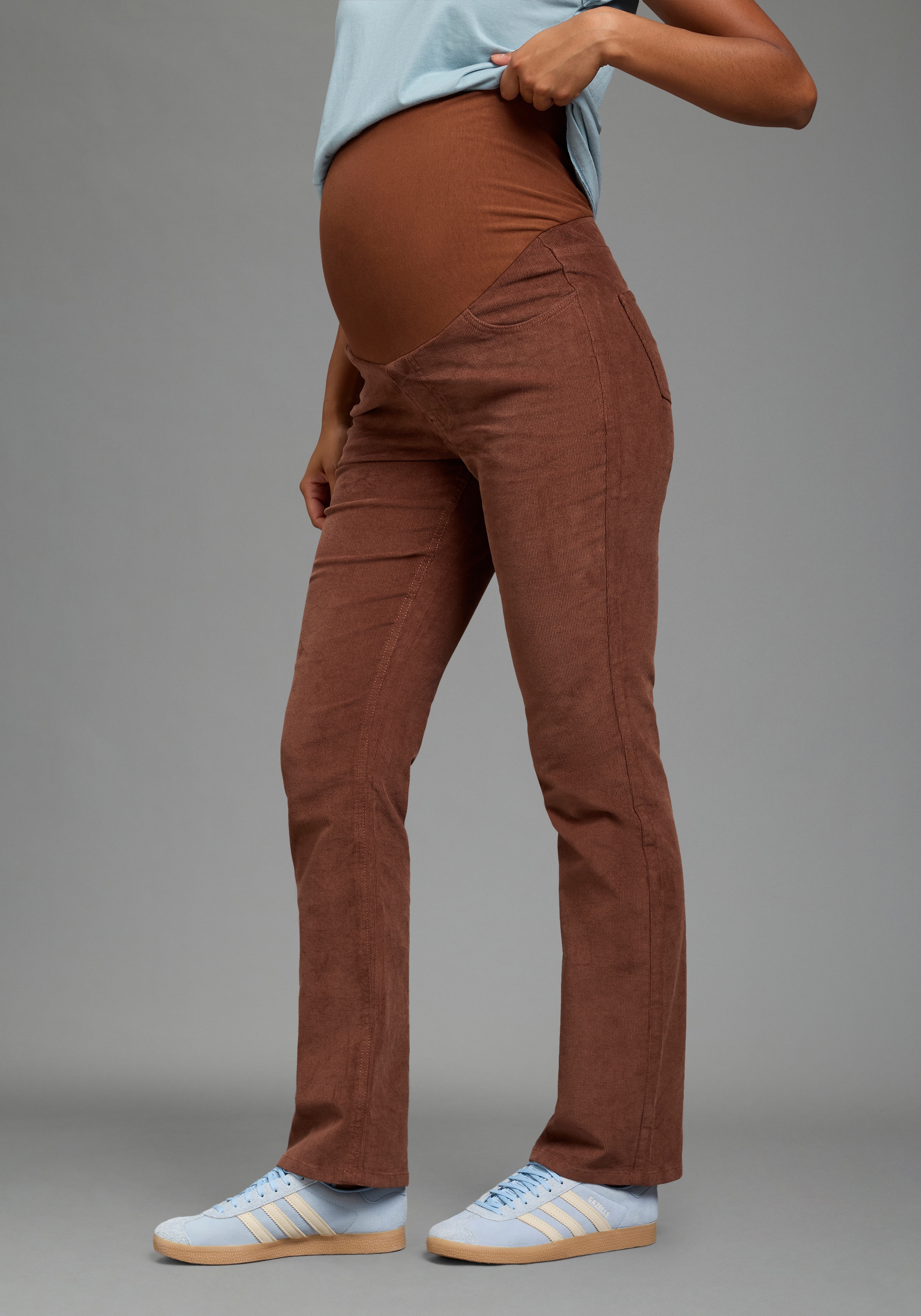 Neun Monate Umstandshose »Umstands-Cordhose«  gerades Bein, extrabreites Bündchen, elastisches Material