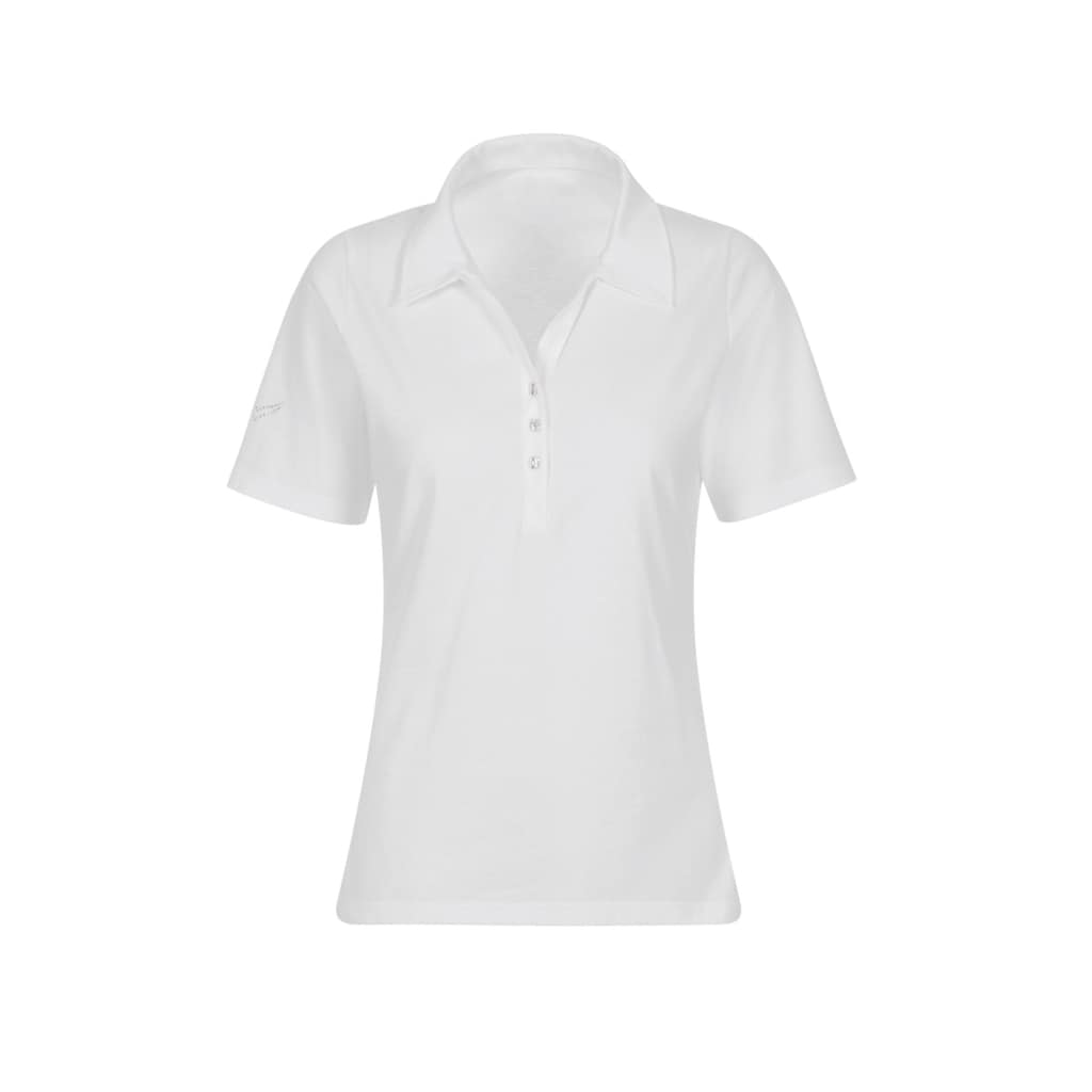 Trigema Poloshirt »TRIGEMA Poloshirt aus Baumwolle mit Kristallsteinen«, (1 tlg.)