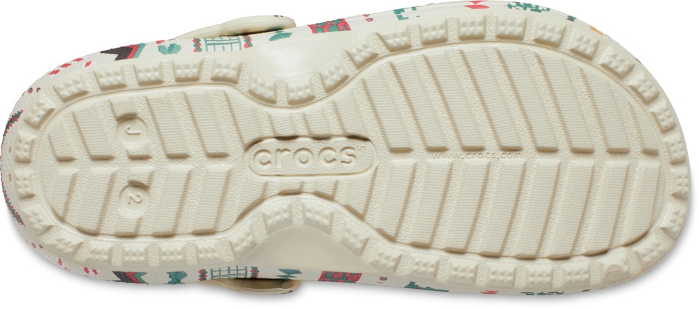 Crocs Clog »Classic Lined Isle Clog K«  Weihnachtsschuh, Hausschuh mit buntem Festive Print