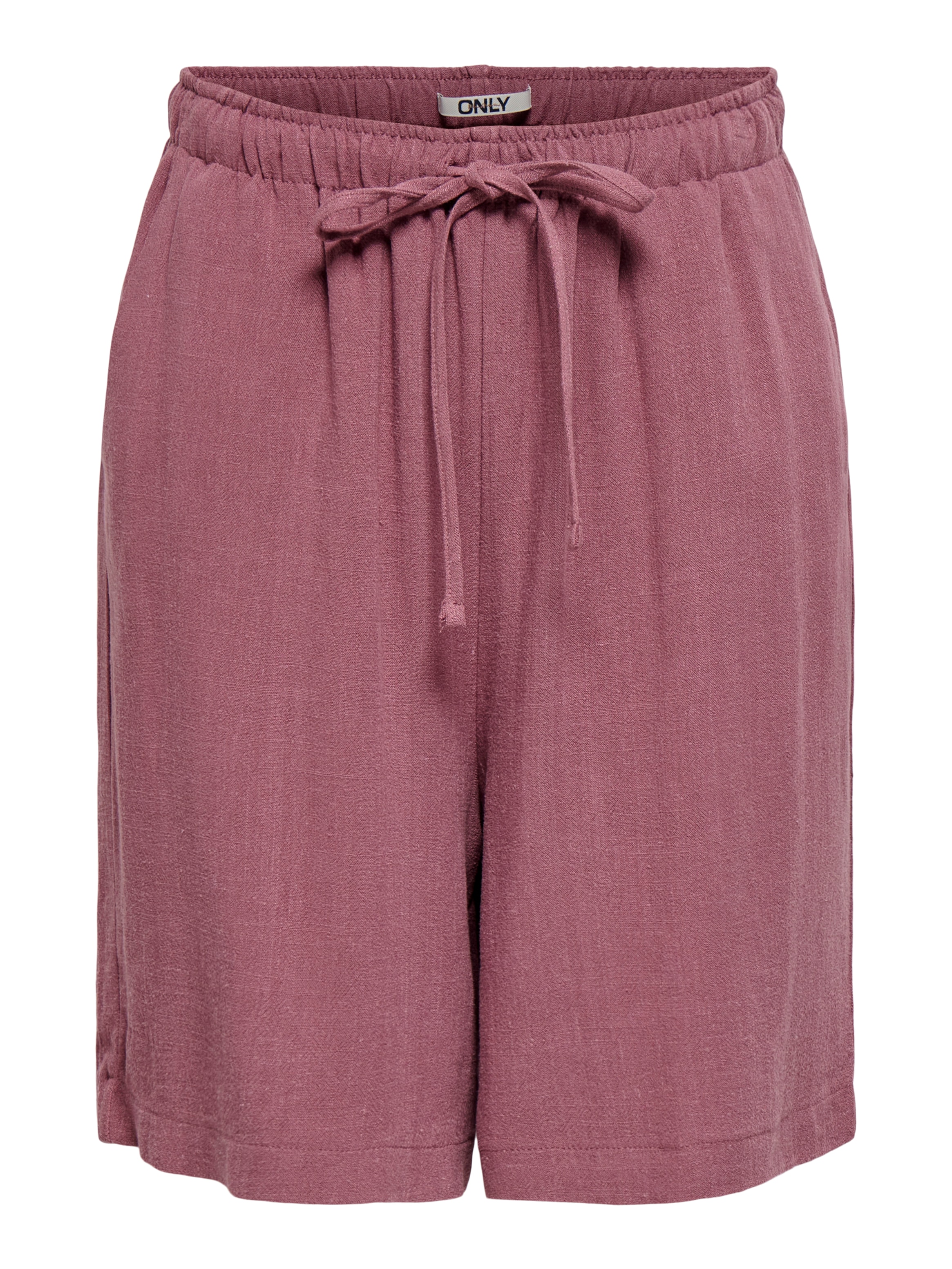 ONLY Shorts »ONLSIESTA MW PULL-UP LIN BL SHORTS NOOS«  loose fit, Jersey, Viskosemischung, elastischer Bund, unifarben