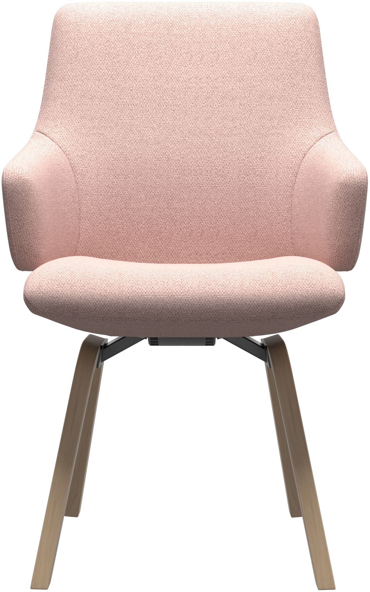 Stressless® Polsterstuhl »Laurel«, ROHLEDER Stoff Q2 FARON, Low Back mit Armlehne, Größe L, mit schräggestellten Beinen in Schwarz