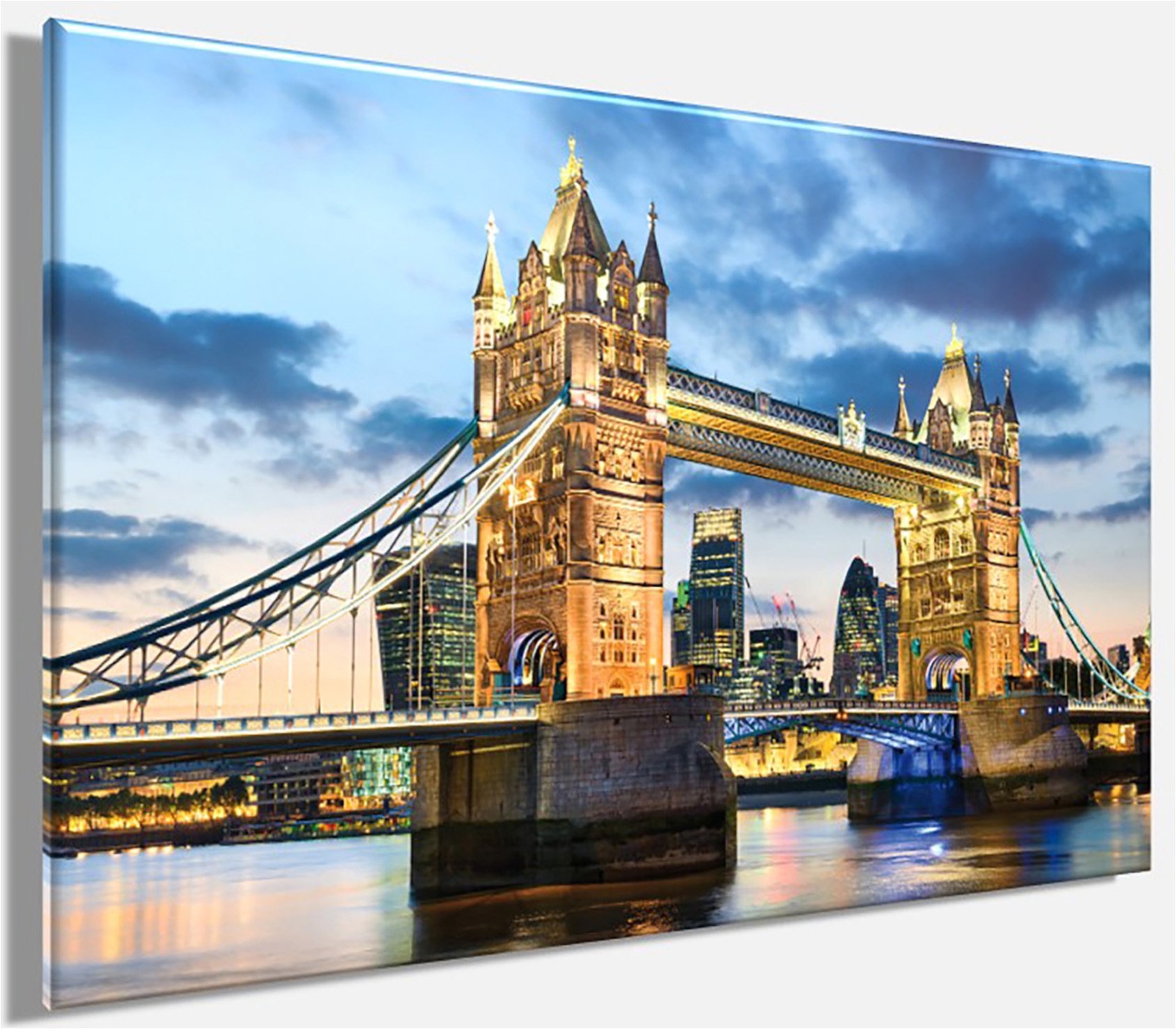 Bönninghoff Leinwandbild »Wandbild TOWER BRIDGE 60x90 cm – Leinwandbild Keilrahmen Deko modern« Brücken | Gebäude | Großbritannien | London | Skyline | Stadt | Städte 1 Stk. tlg. auf Keilrahmen gespannt