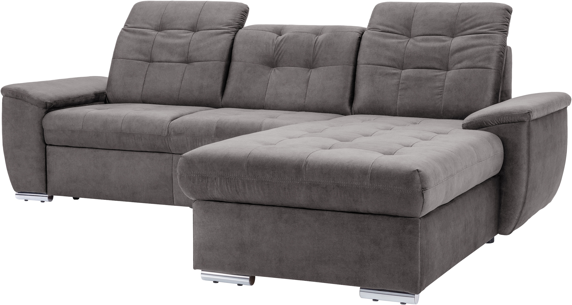 exxpo - sofa fashion Ecksofa »Derby Inkl. Kopfteilverstellung, wahlw. Bett & Bettkasten, L-Form«, EXTRA an Komfort zum Relaxen, Entspannen und Wohlfühlen