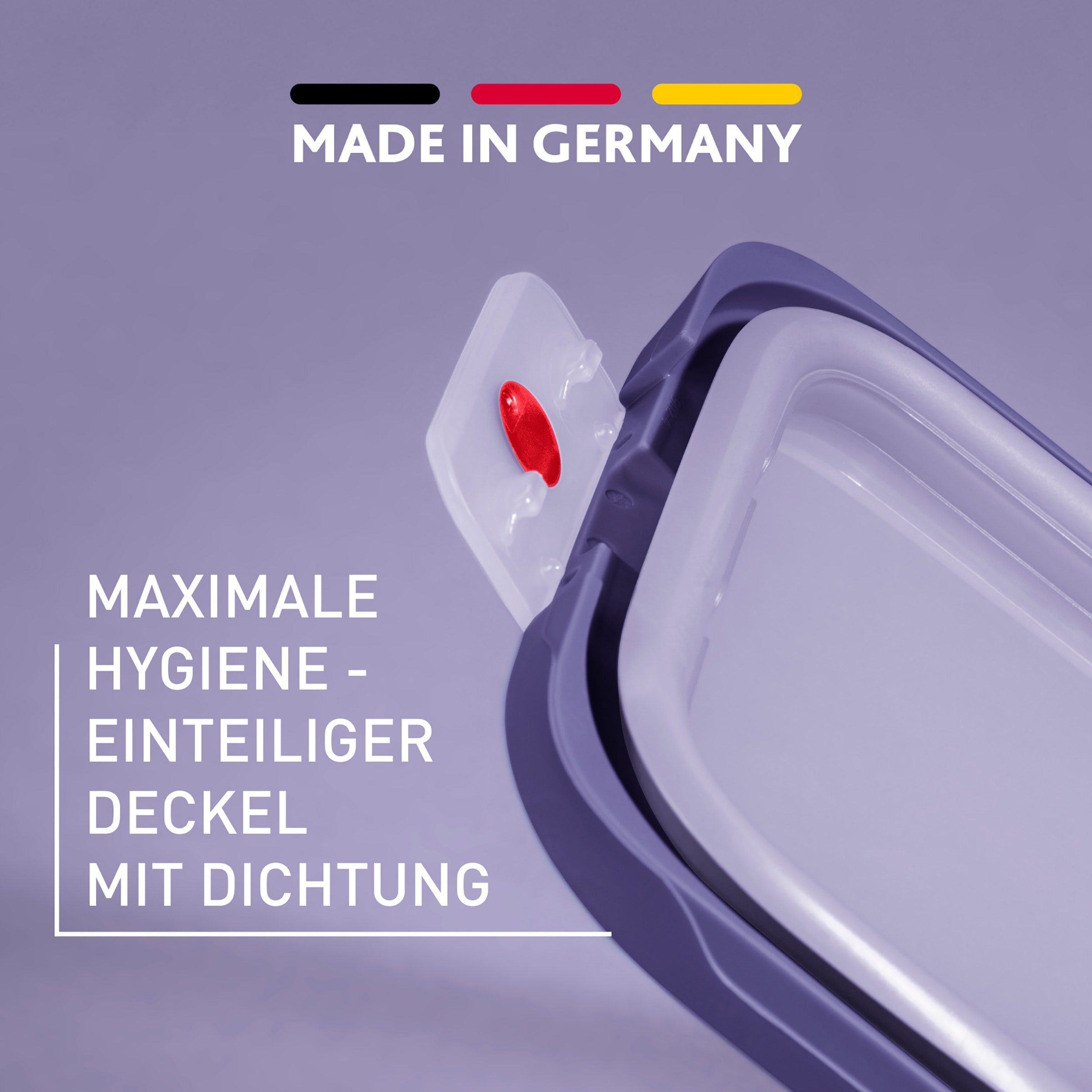 Emsa Frischhaltedose »oneClick« Set, 3 tlg. tlg. verschlossen mit nur 1 x Klick, 100% dicht, made in Germany