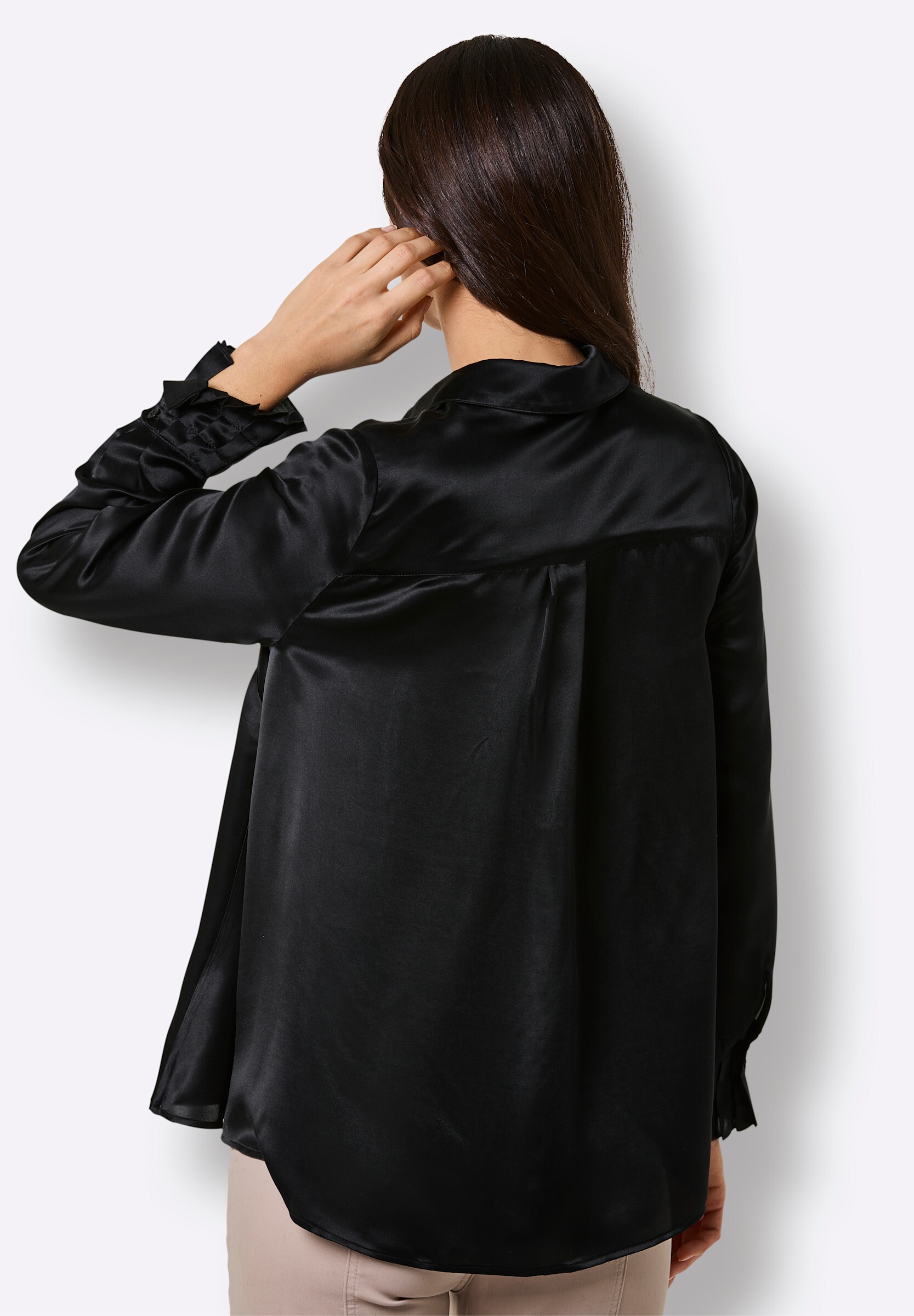 creation L Hemdbluse »Seiden-Viskose-Bluse Seidenbluse«