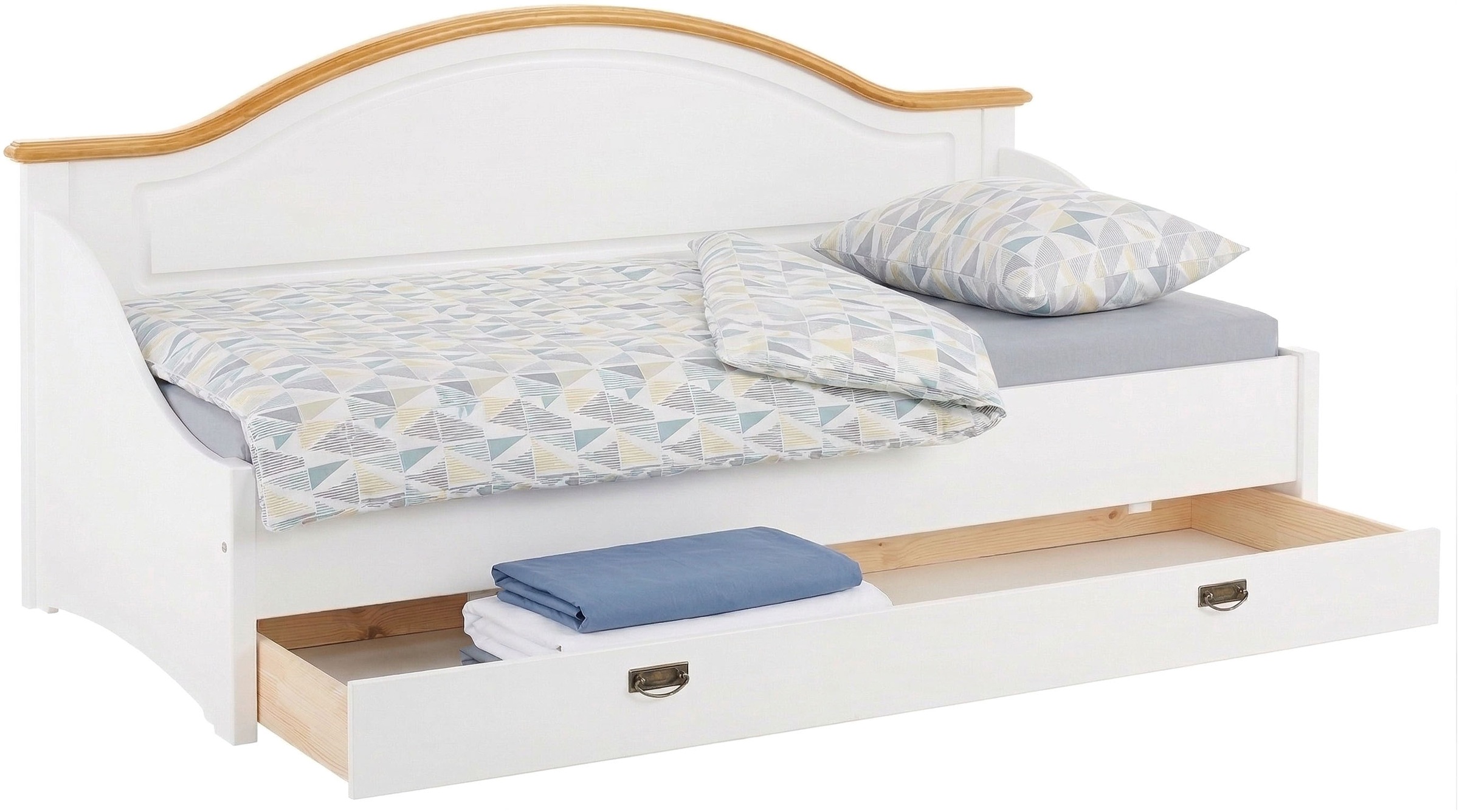 OTTO home Daybett »Konrad« stabile Konstruktion aus massiver Kiefer, mit Rollrost