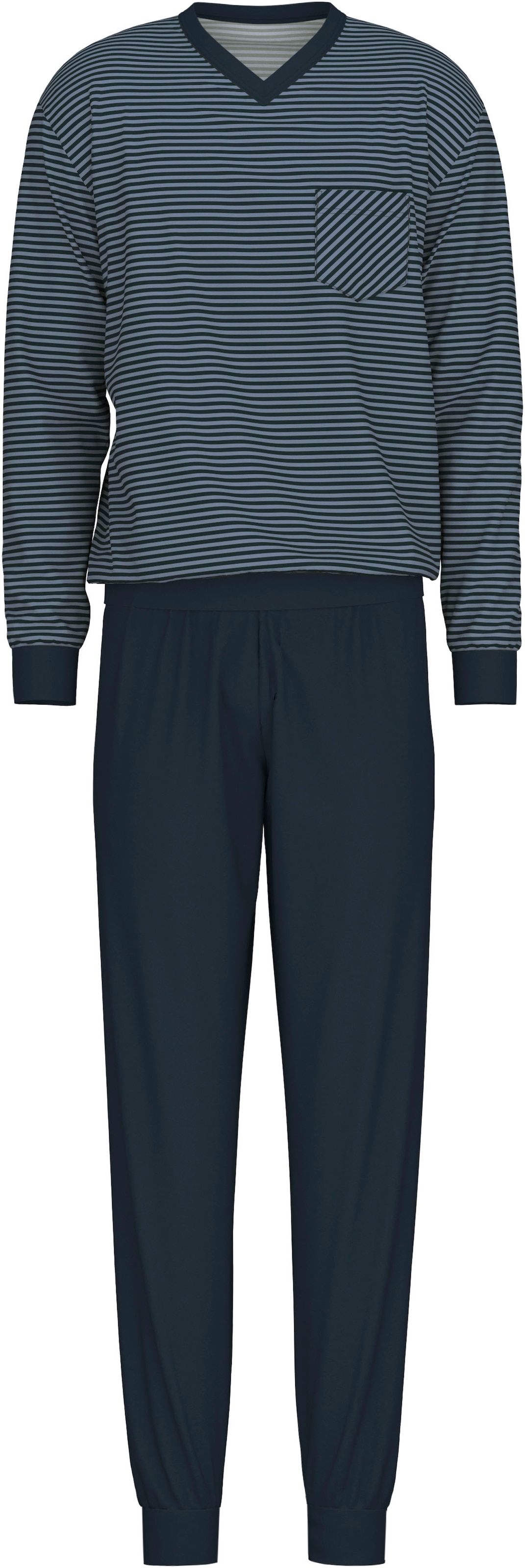 CALIDA Schlafanzug »Relax Streamline«, (Packung, 2 tlg.), mit V-Neck und Bündchen