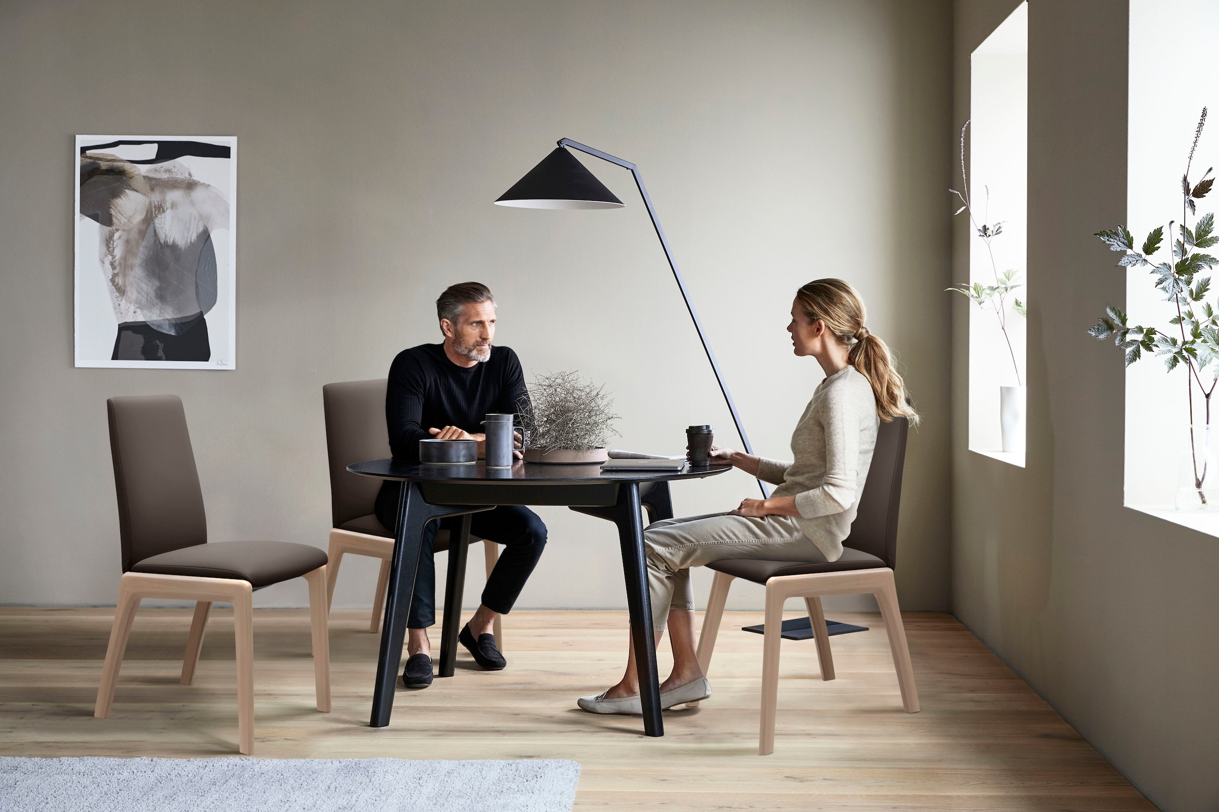 Stressless® Polsterstuhl »Laurel«, Leder BATICK, Low Back, Größe L, mit abgerundeten Beinen in Walnuss