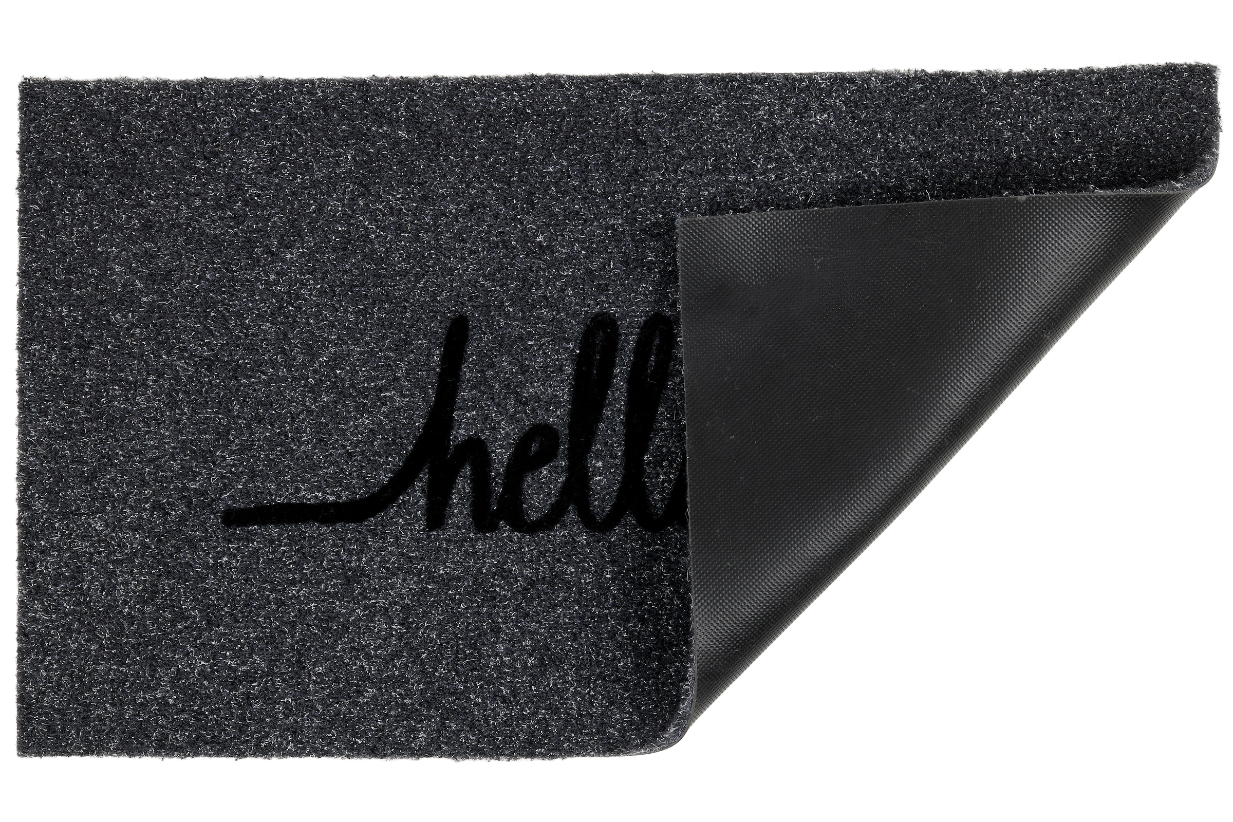 ASTRA Fußmatte »Power Flock 3« rechteckig 10 mm Höhe Flock Fussmatte, Türmatte mit Schriftzug, wetterfest