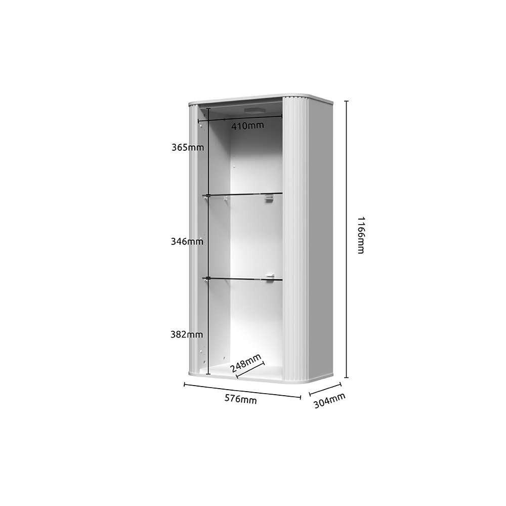 Home affaire Hängevitrine »Rondo, Wandschrank, Schwebendes Design für modernen Wohnraum« UV lackiert, Soft Close Funktion, Beleuchtung, Wandmontage