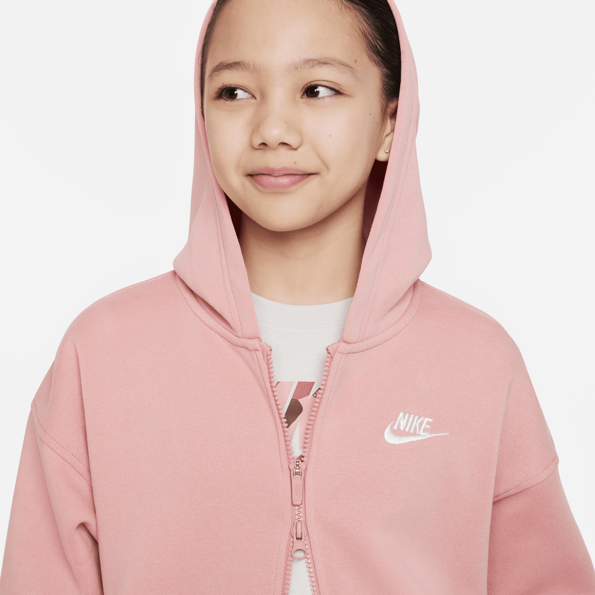 UNIVERSAL | Nike bestellen OVERSIZED (GIRLS\') FLEECE »CLUB HOODIE« KIDS\' BIG Sportswear Kapuzensweatjacke FULL-ZIP
