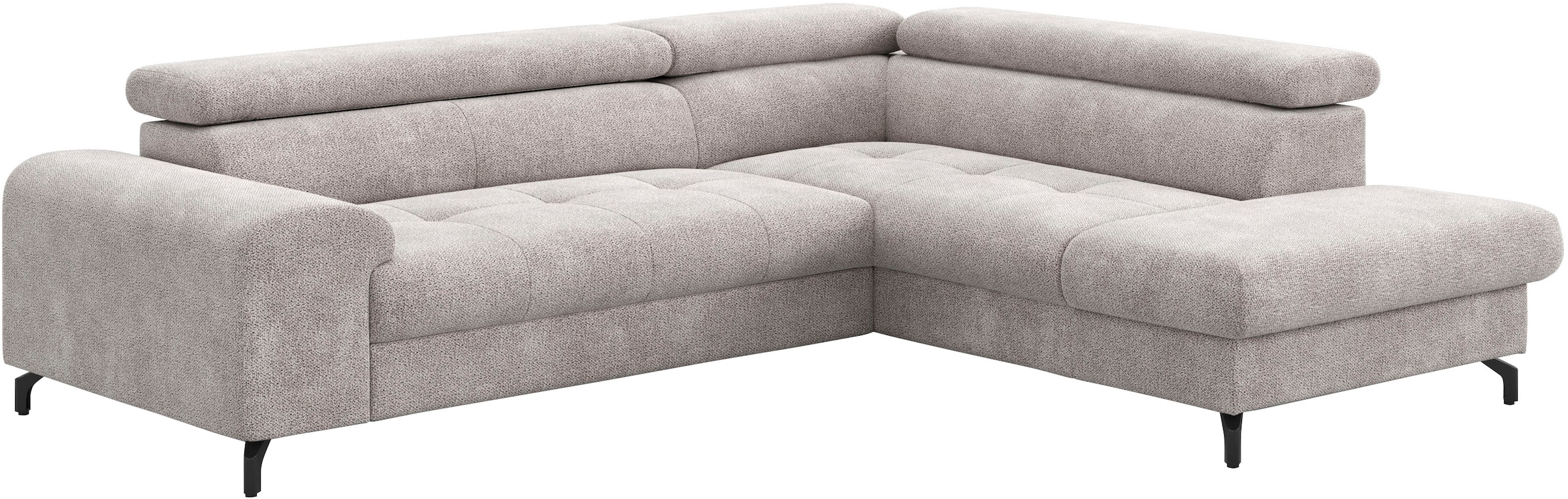 COTTA Ecksofa »Aura L-Form, B: 260 cm«, mit Bettfunktion, Bettkasten & Kopfteilverstellung