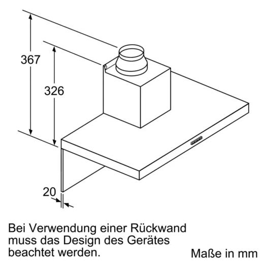 BOSCH Wandhaube »DWB66BC60«, Serie Serie 2