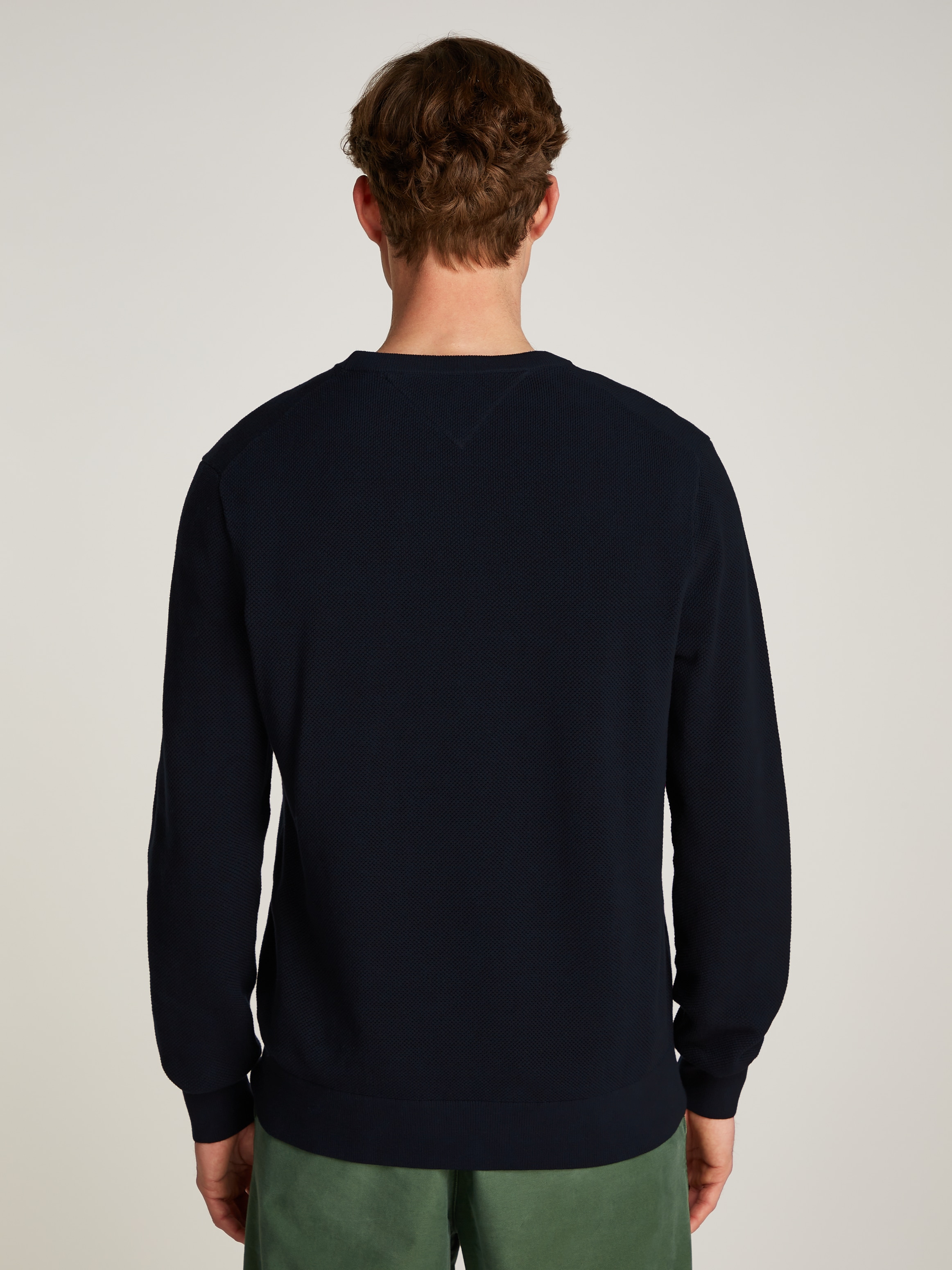 Tommy Hilfiger Rundhalspullover »ESSENTIAL STRUCTURE CREW NECK«, mit feiner Struktur