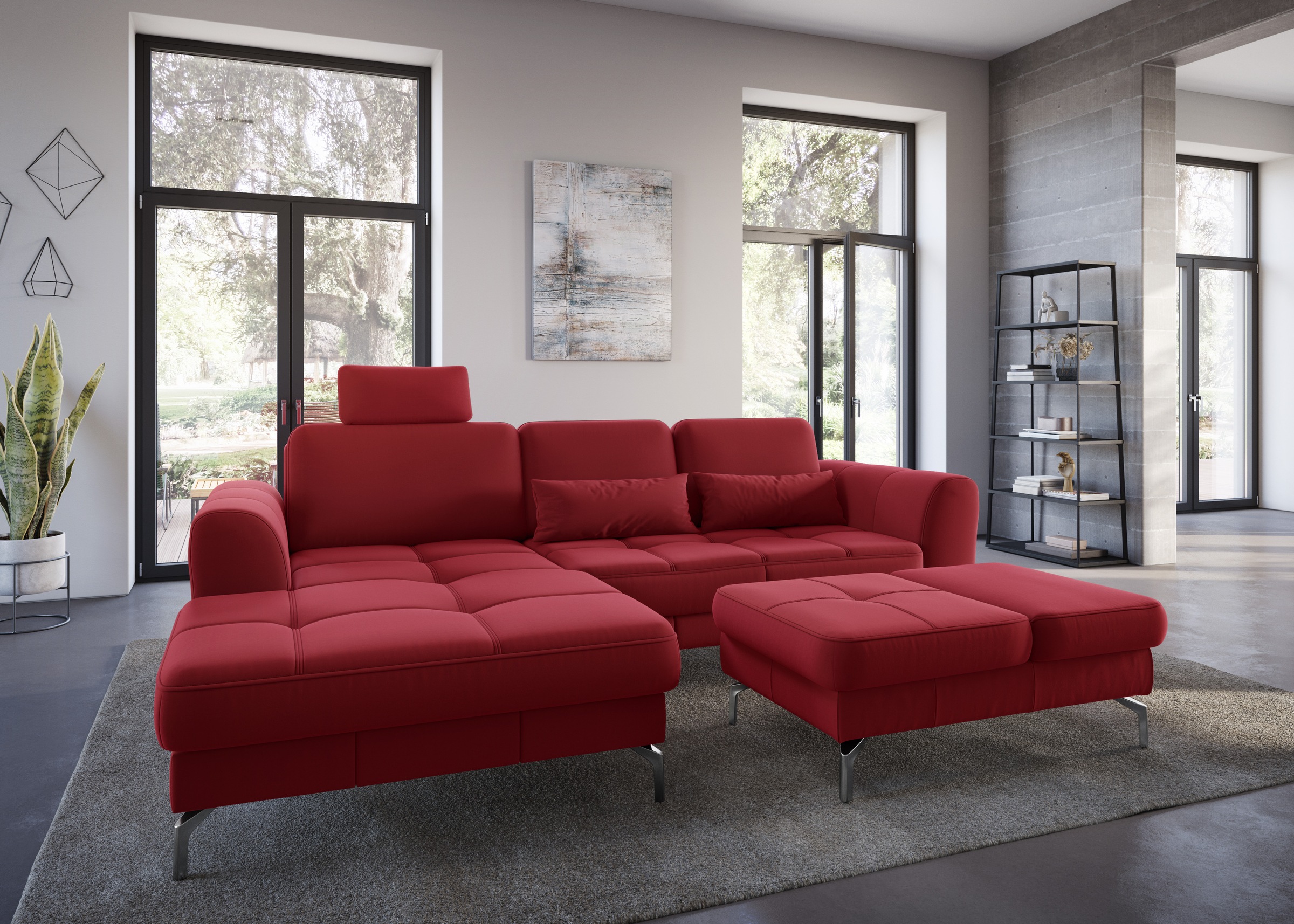 sit&more Hocker »Bendigo«, mit Klappfunktion, Bodenfreiheit 15 cm, wahlweise in 2 Fußfarben