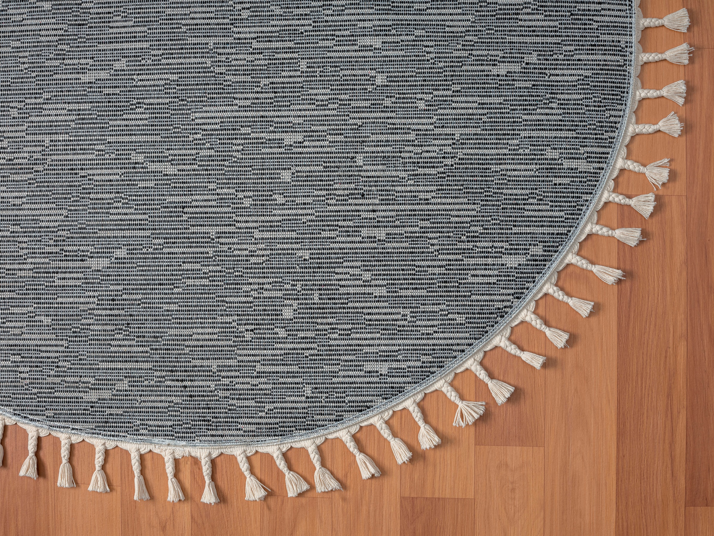 Myflair Möbel & Accessoires Hochflor-Teppich »Moroccan Rockface«, rund, 24 mm Höhe, modern, marokkanisches Design, meliert, flauschig weich, mit Fransen