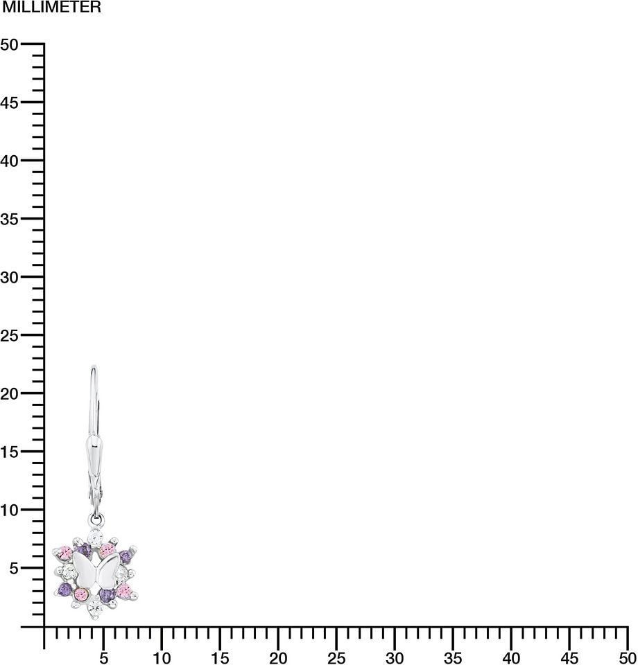 Prinzessin Lillifee Paar Ohrhänger »Blüten, 2036436«, mit Zirkonia (synth.)