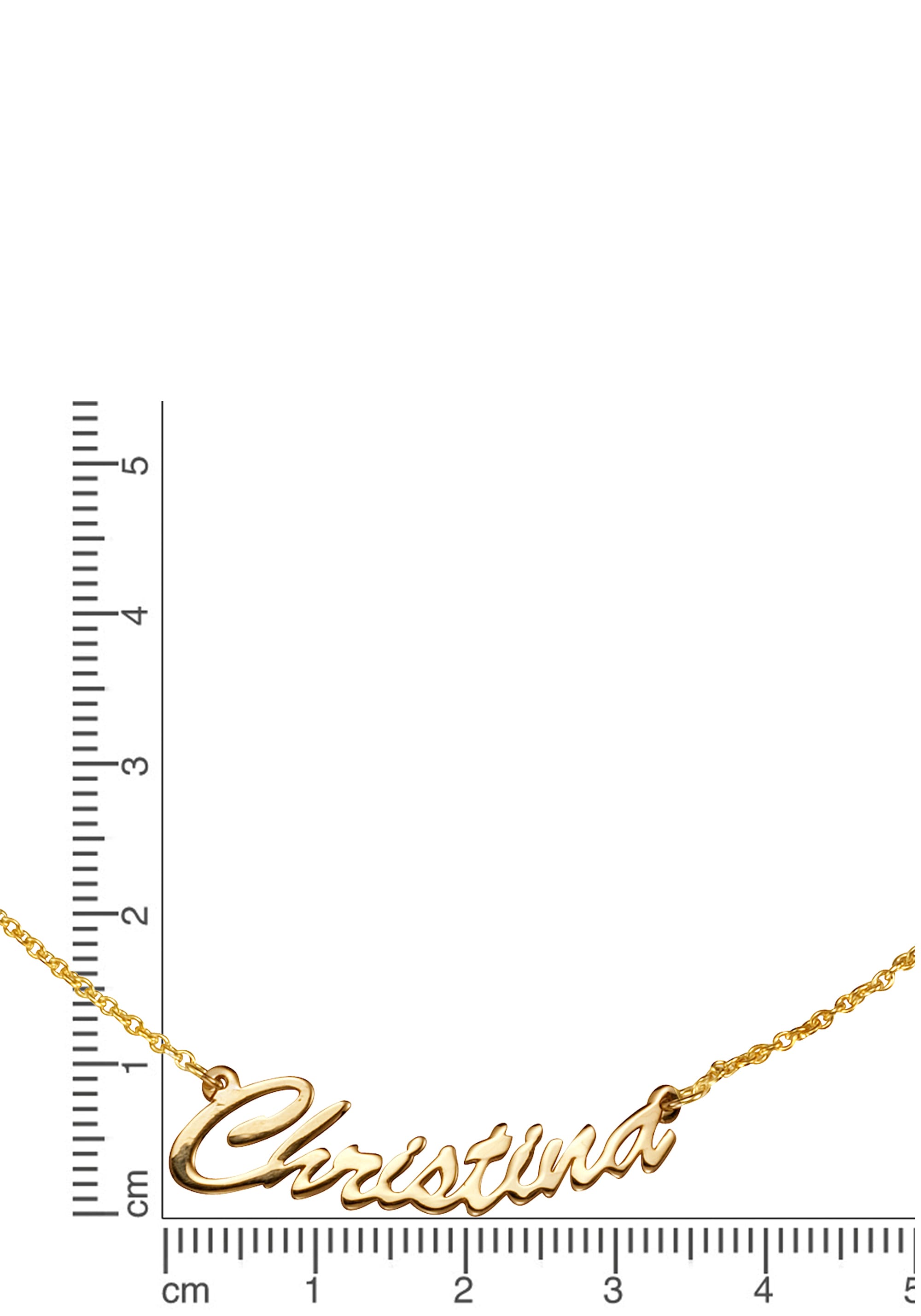 Firetti Namenskette »Schmuck Geschenk Silber 925 Halskette mit deinem Namen«,  GRAVURwunsch per Mail, Anlass Geburtstag Valentinstag Weihnachten bei ♕