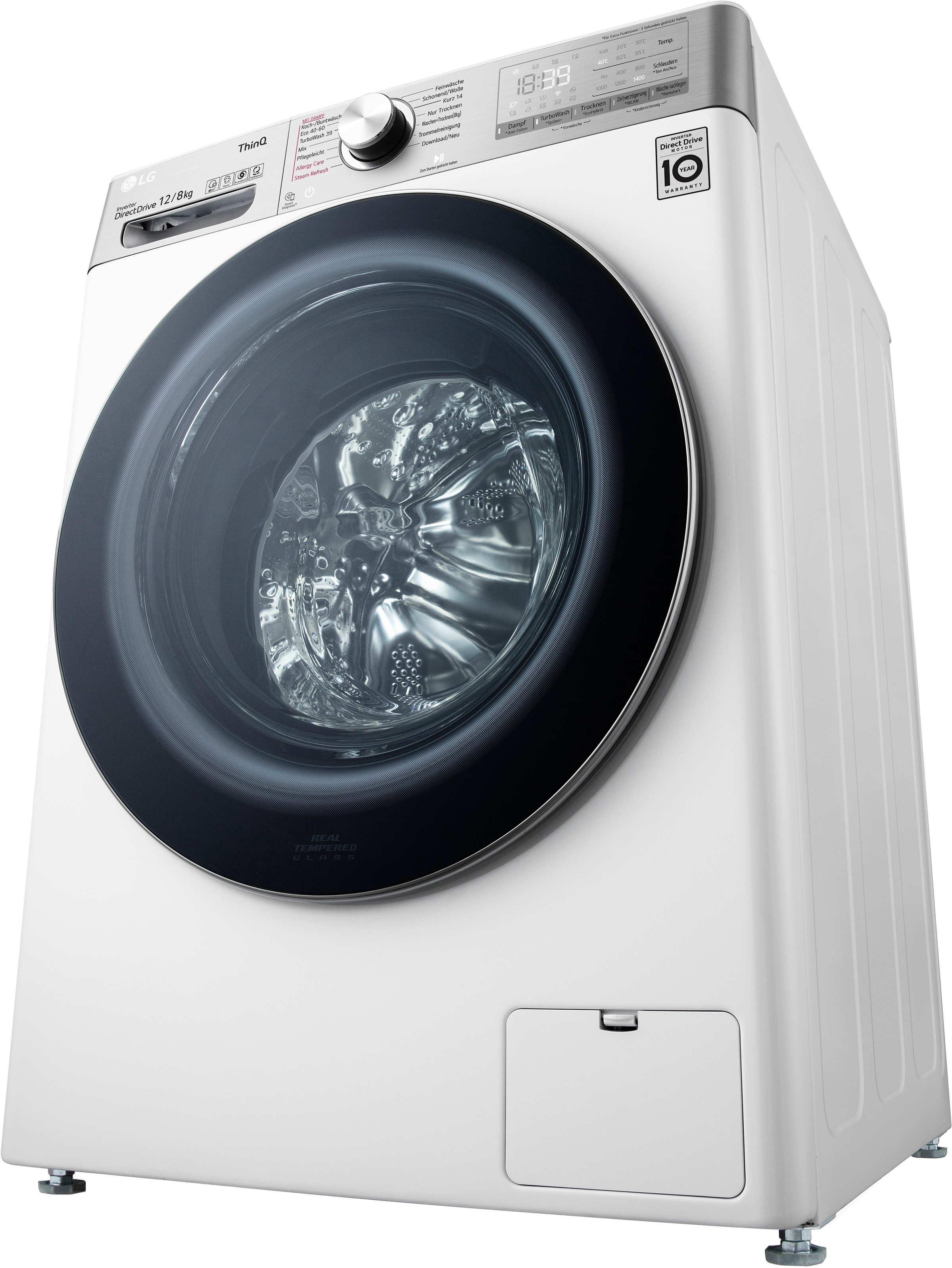 LG Waschtrockner »V9WD128H2«, TurboWash® 3 Waschen - Minuten Garantie nur Jahren in mit XXL 39