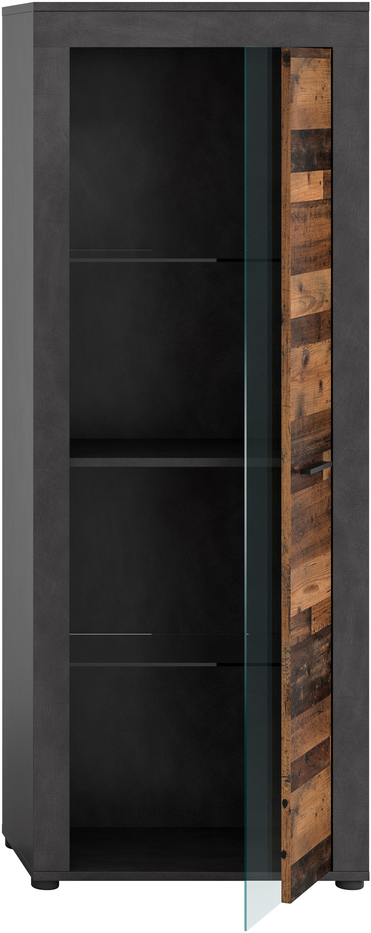 INOSIGN Vitrine »Aosta, Höhe 159 cm, in verschiedenen Farbausführungen«, 1 Tür, 3 Einlegeböden, 4 Fächer, Wohnzimmer, Standvitrine, Glasvitrine