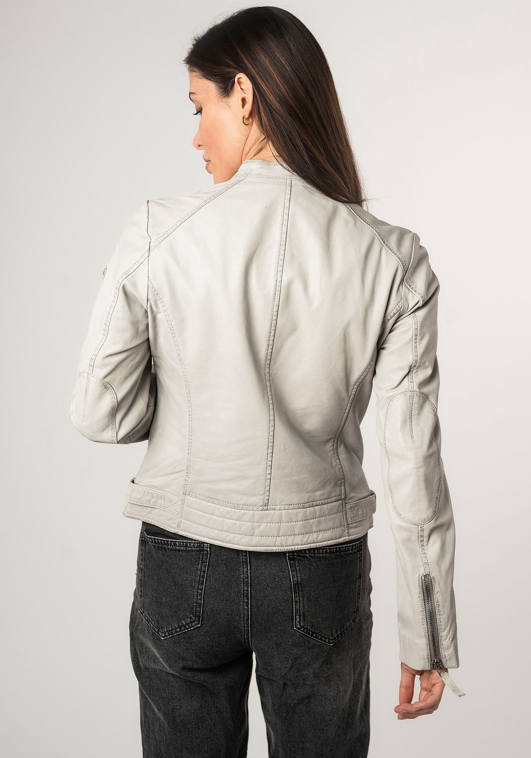 Mauritius Lederjacke »MWFilla«, mit kleinem Stehkragen