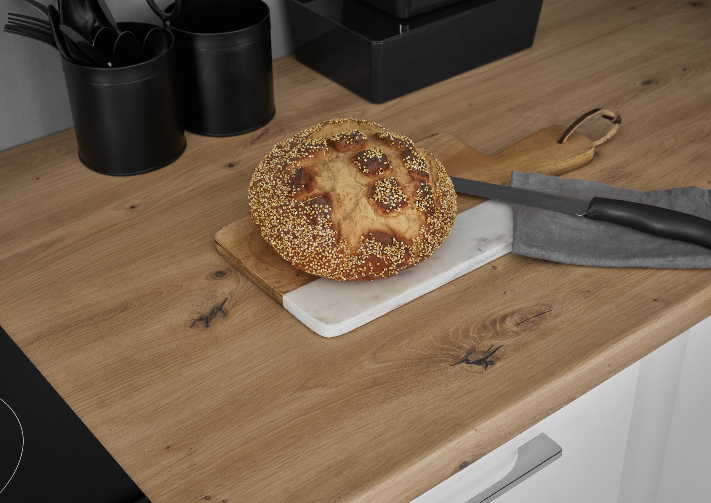 BASIC by Balculina Küchenzeile »Turin«, Breite 370 cm, wahlweise mit E-Geräten