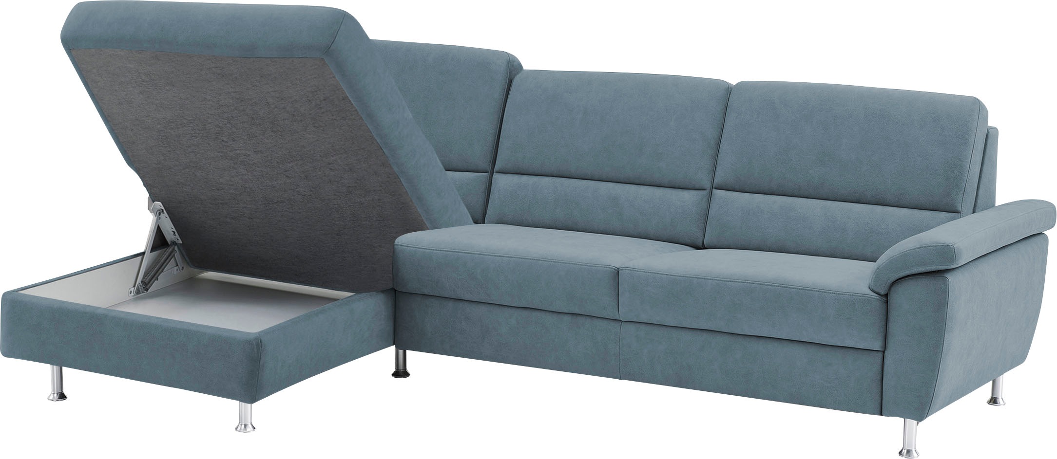 CALIZZA INTERIORS Ecksofa »Onyx L-Form«, Recamiere links oder rechts, wahlweise mit Bettfunktion, Breite 270 cm